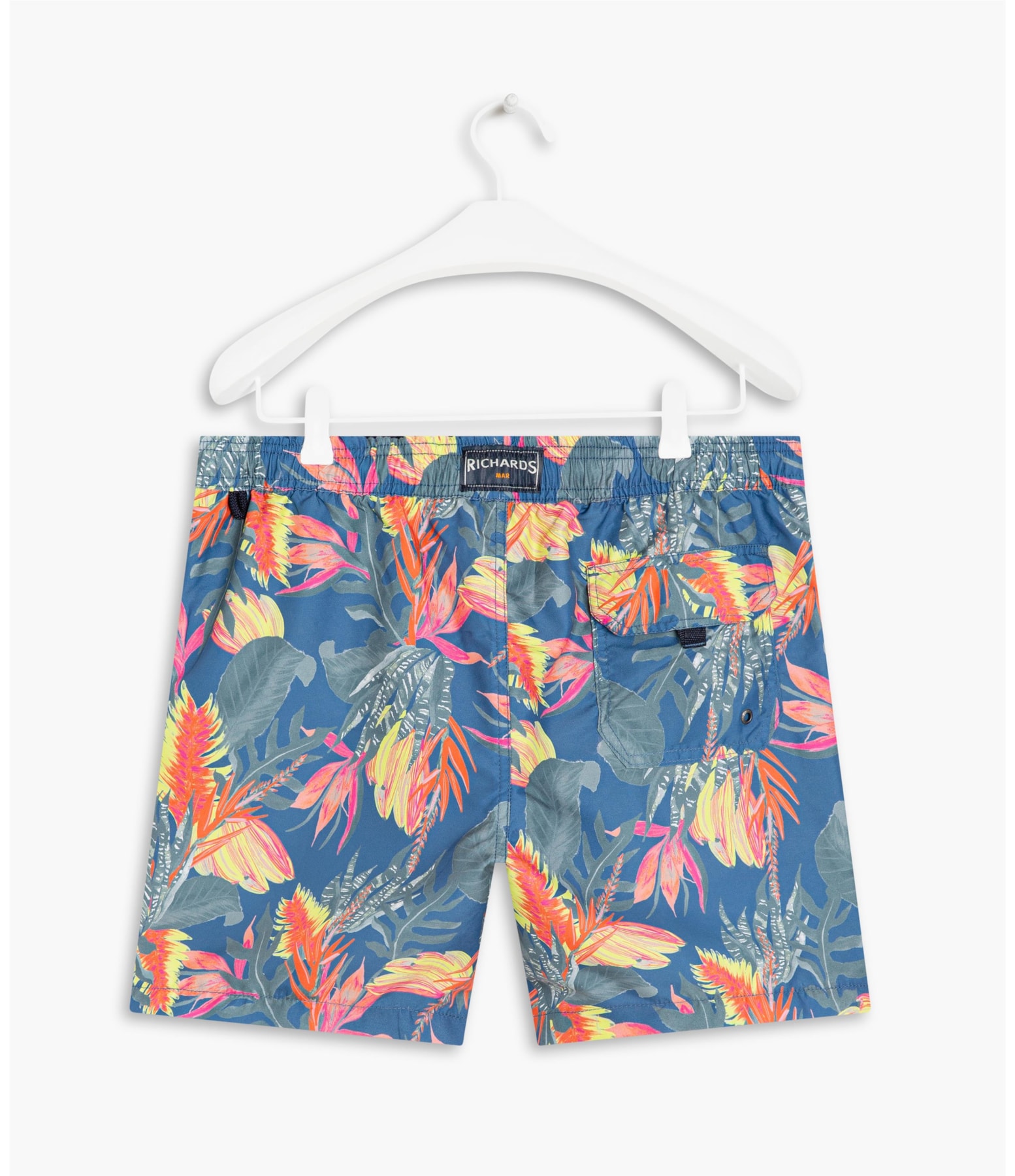 Short Praia Trópicos Turquesa