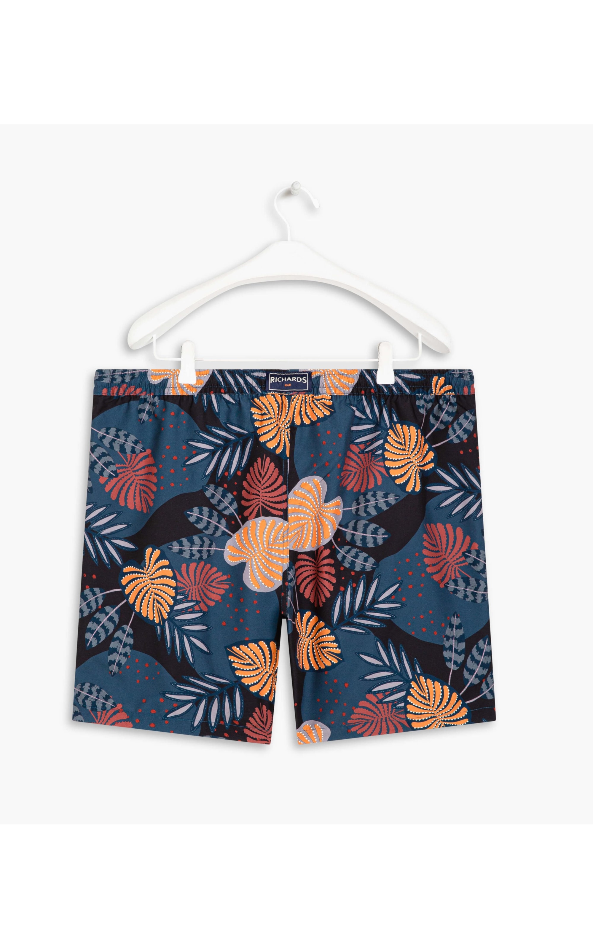 Short Praia Winter Flowers Dark Navy