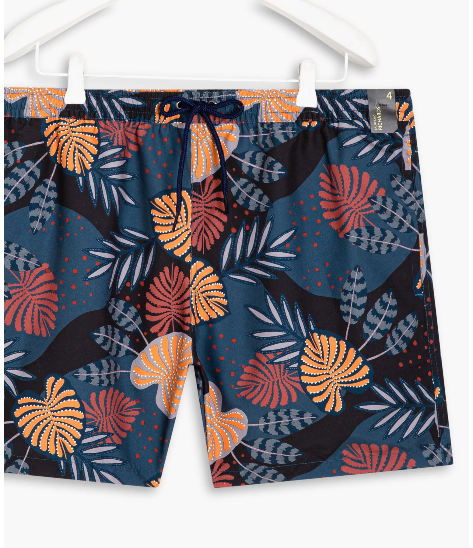 Short Praia Winter Flowers Dark Navy
