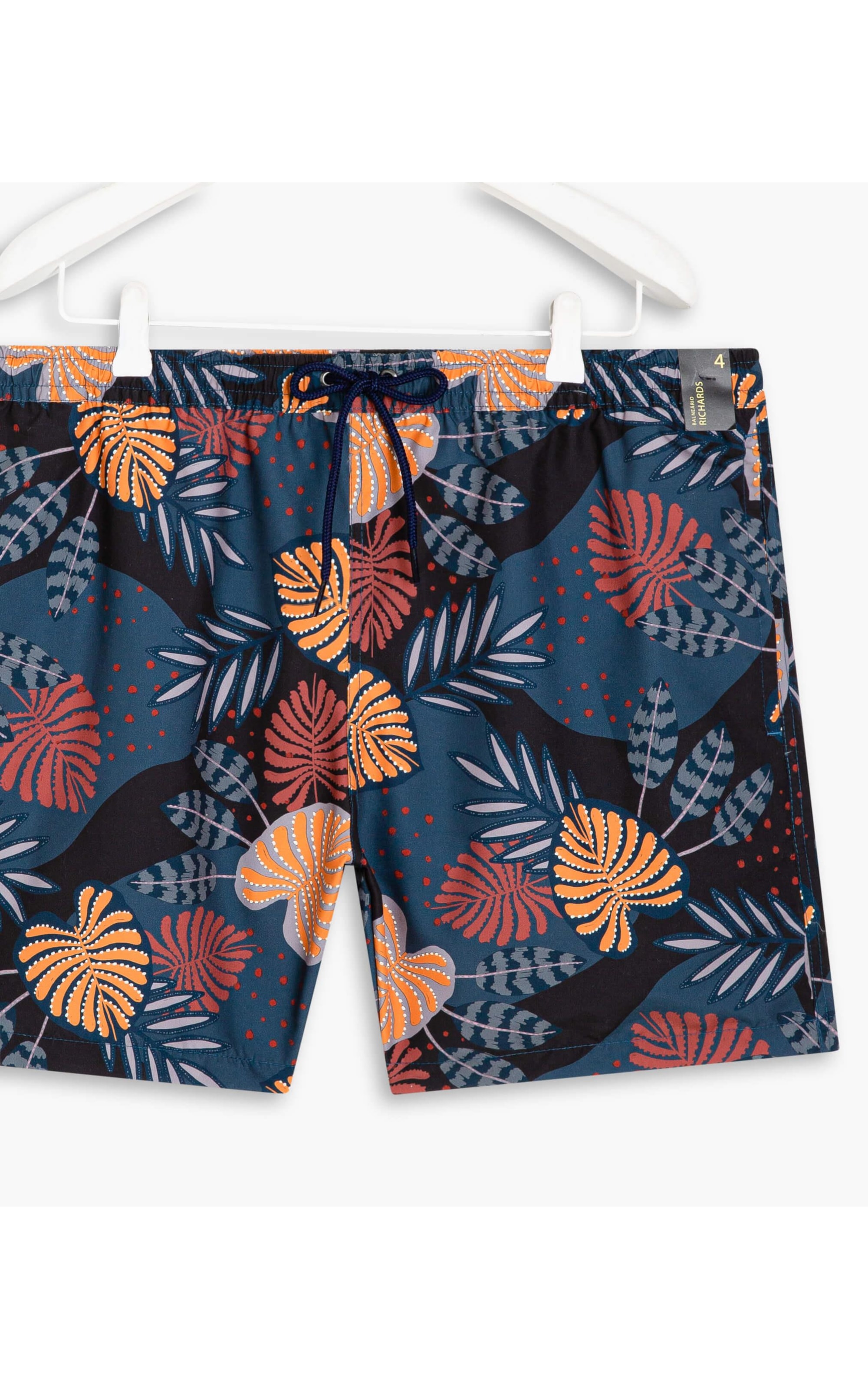 Short Praia Winter Flowers Dark Navy