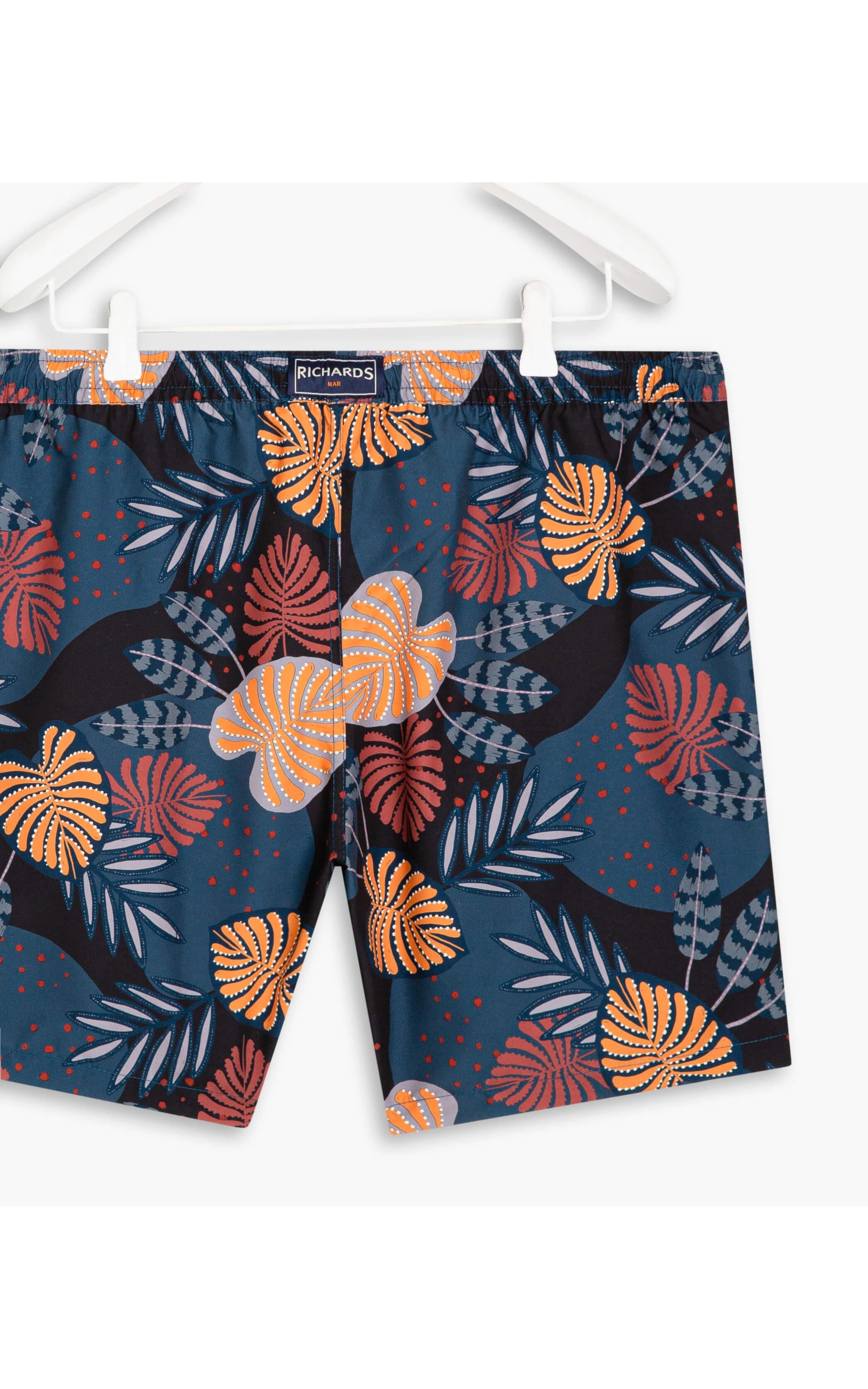 Short Praia Winter Flowers Dark Navy