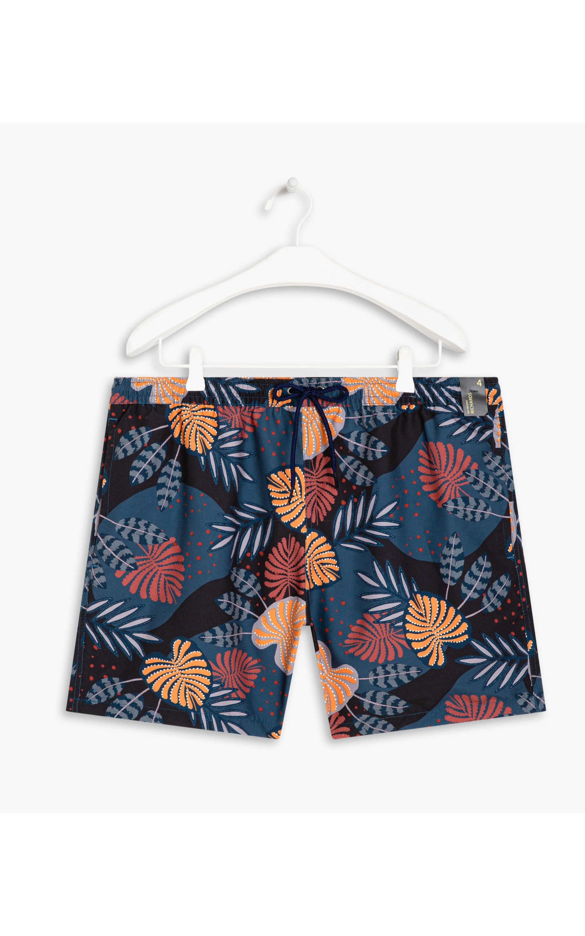 Short Praia Winter Flowers Dark Navy
