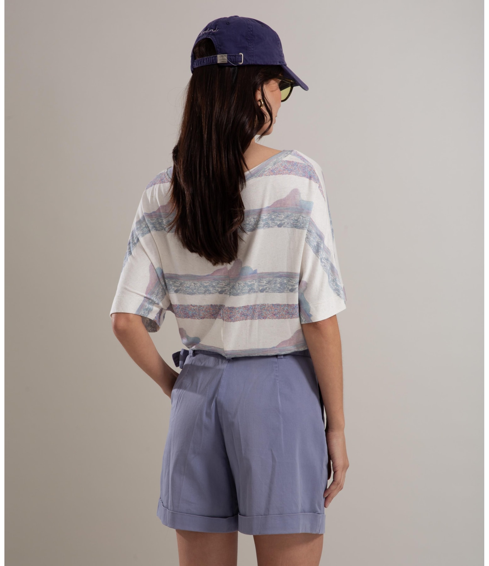 Shorts Canvas Faixa Luna Azul Pervante