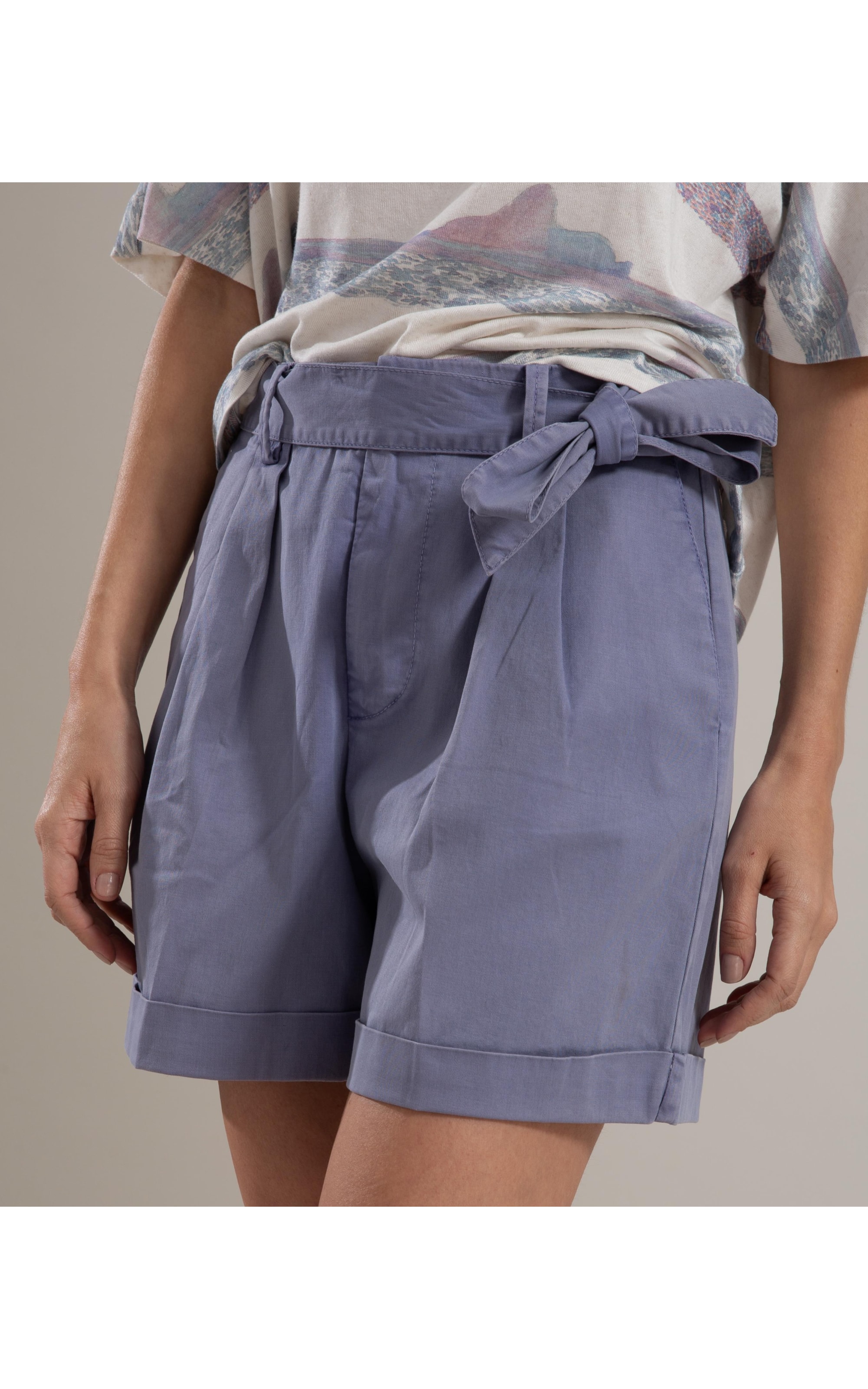 Shorts Canvas Faixa Luna Azul Pervante