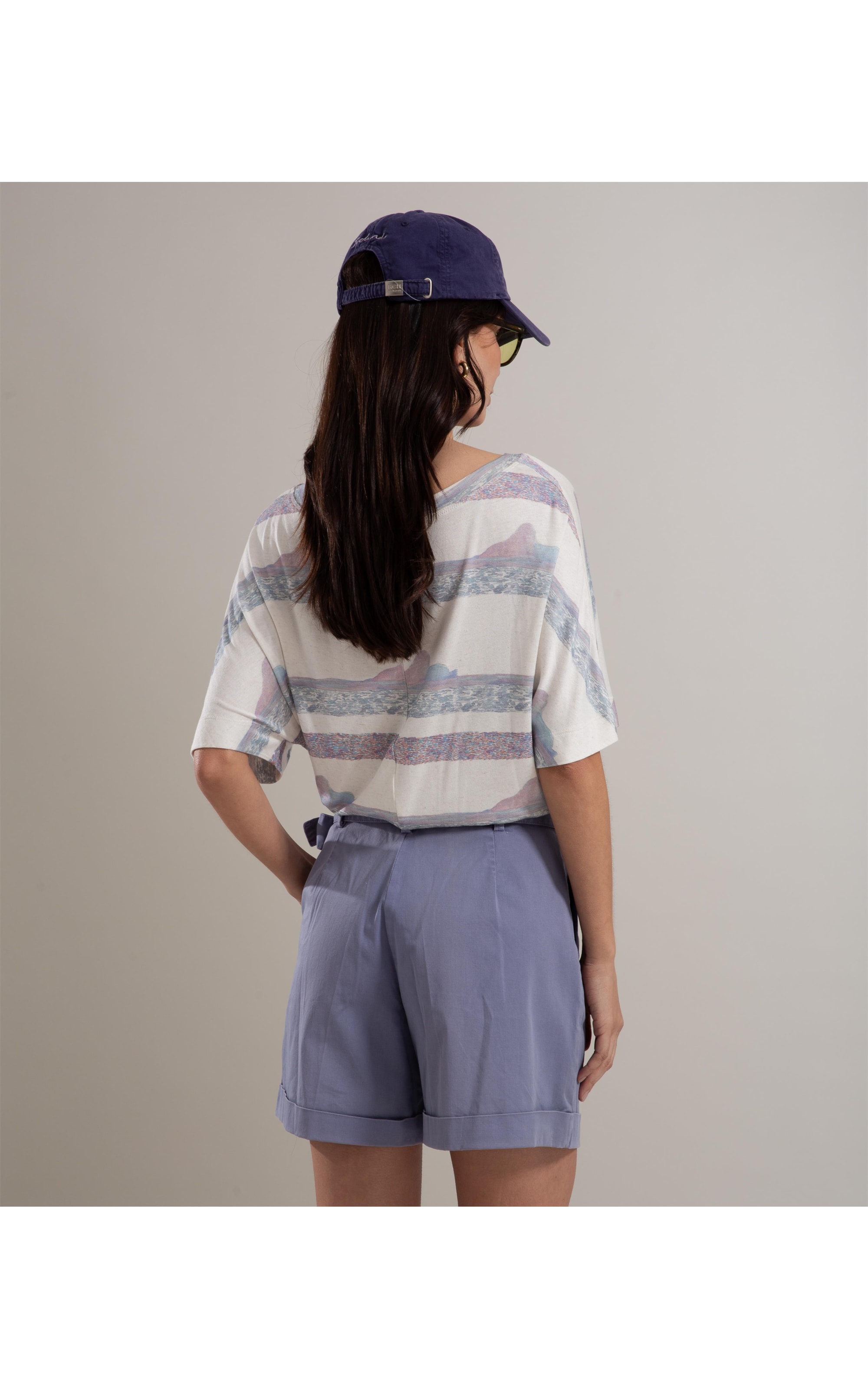 Shorts Canvas Faixa Luna Azul Pervante