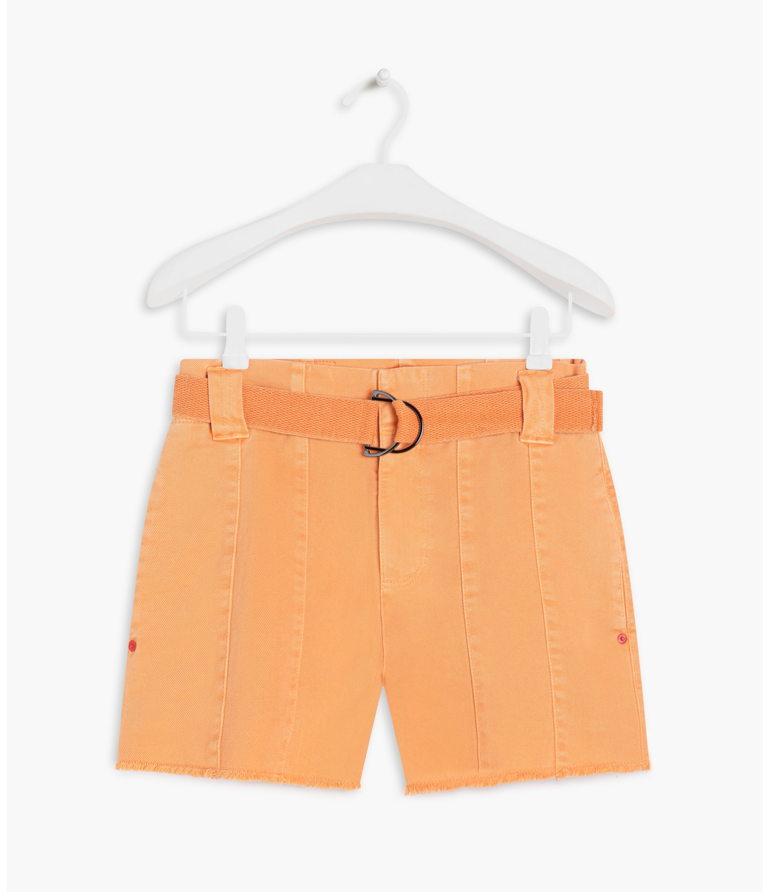 Shorts Com Recortes White Denim Acerola