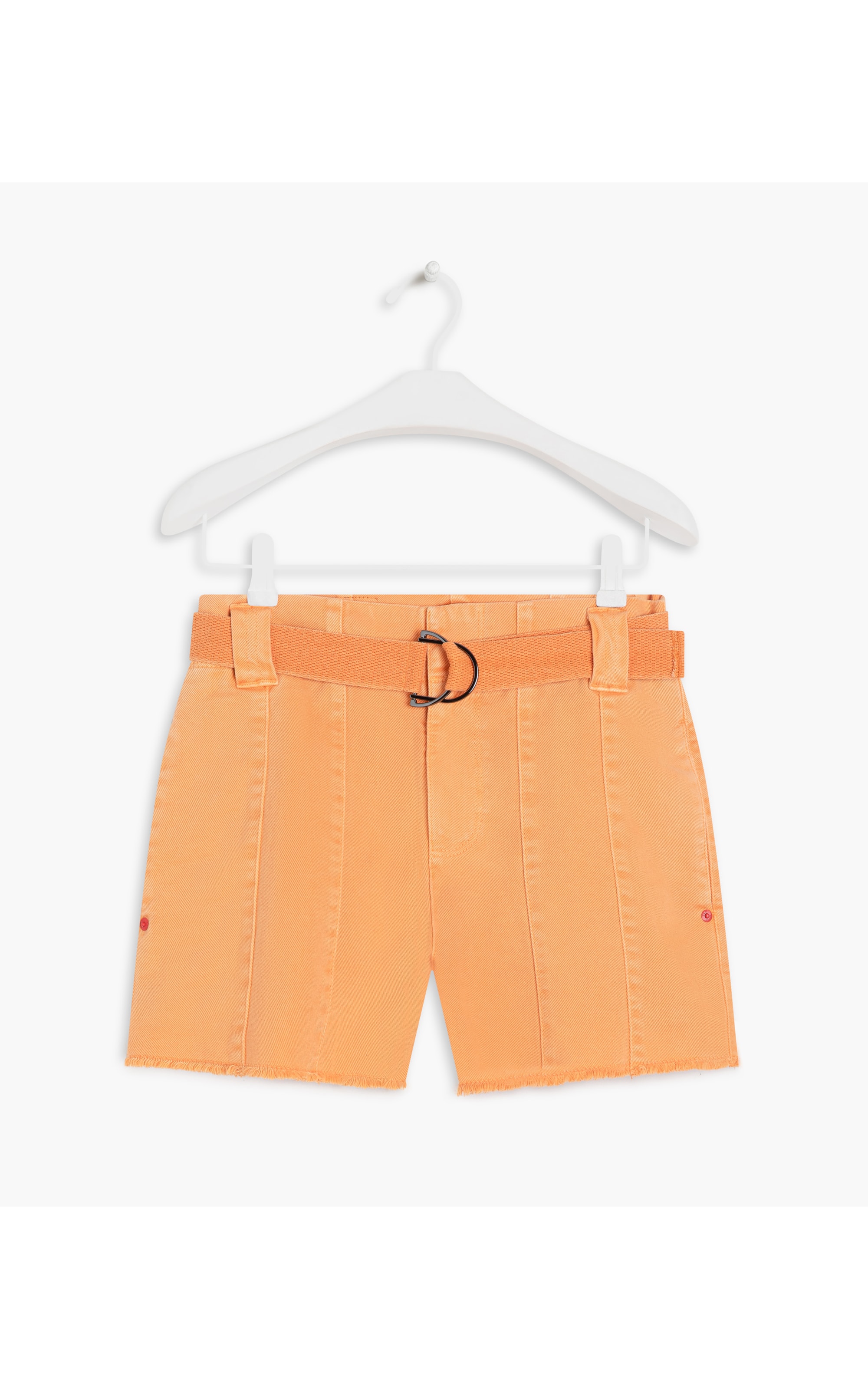 Shorts Com Recortes White Denim Acerola