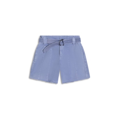 Shorts Com Recortes White Denim Azul Pervante