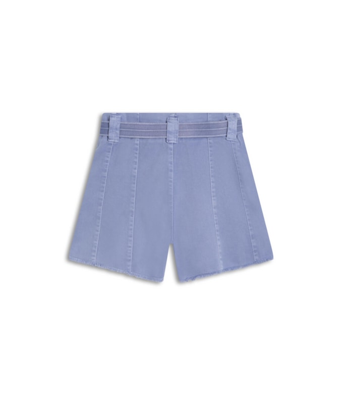 Shorts Com Recortes White Denim Azul Pervante
