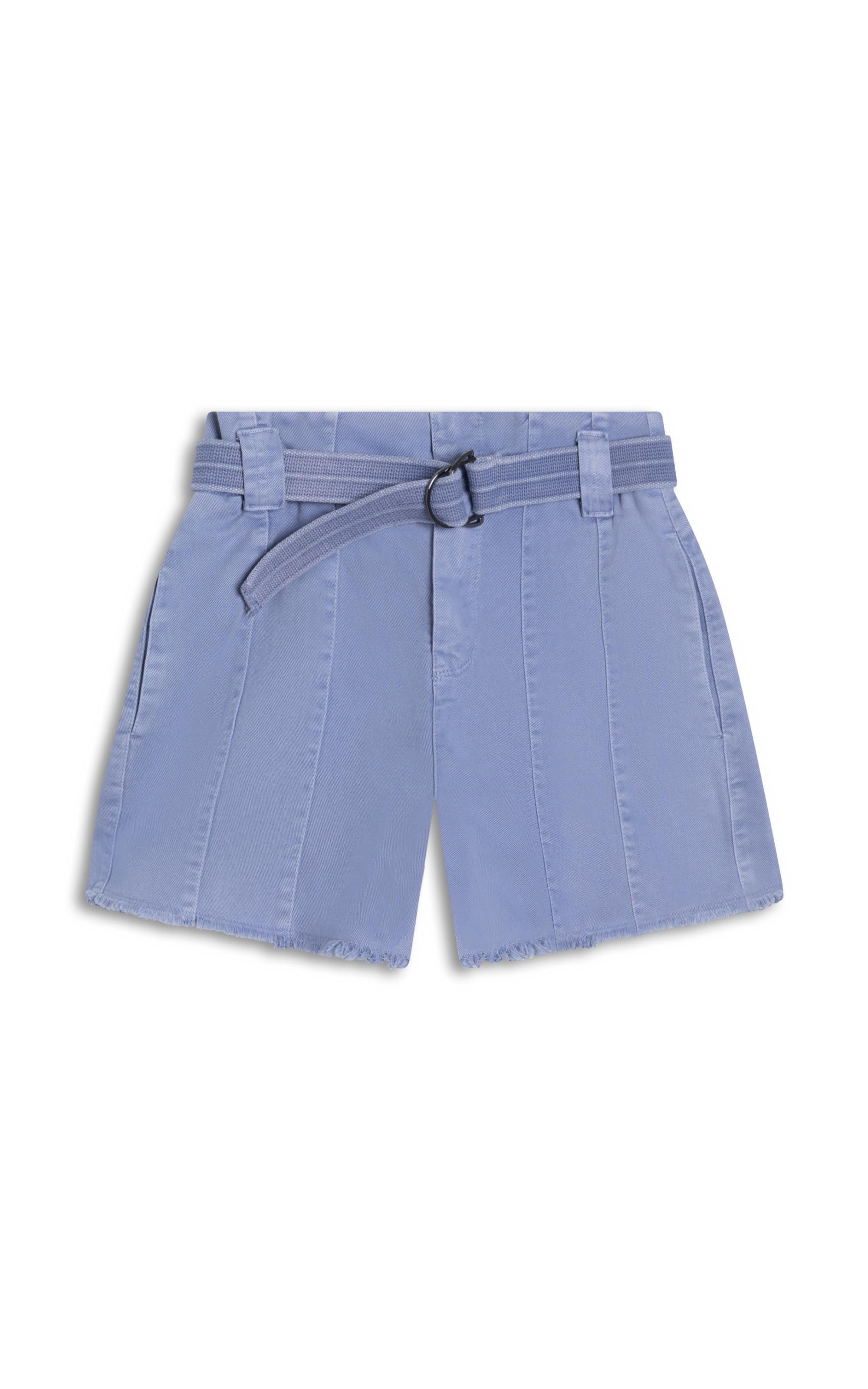 Shorts Com Recortes White Denim Azul Pervante