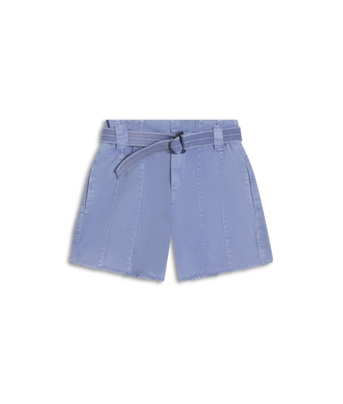 Shorts Com Recortes White Denim Azul Pervante