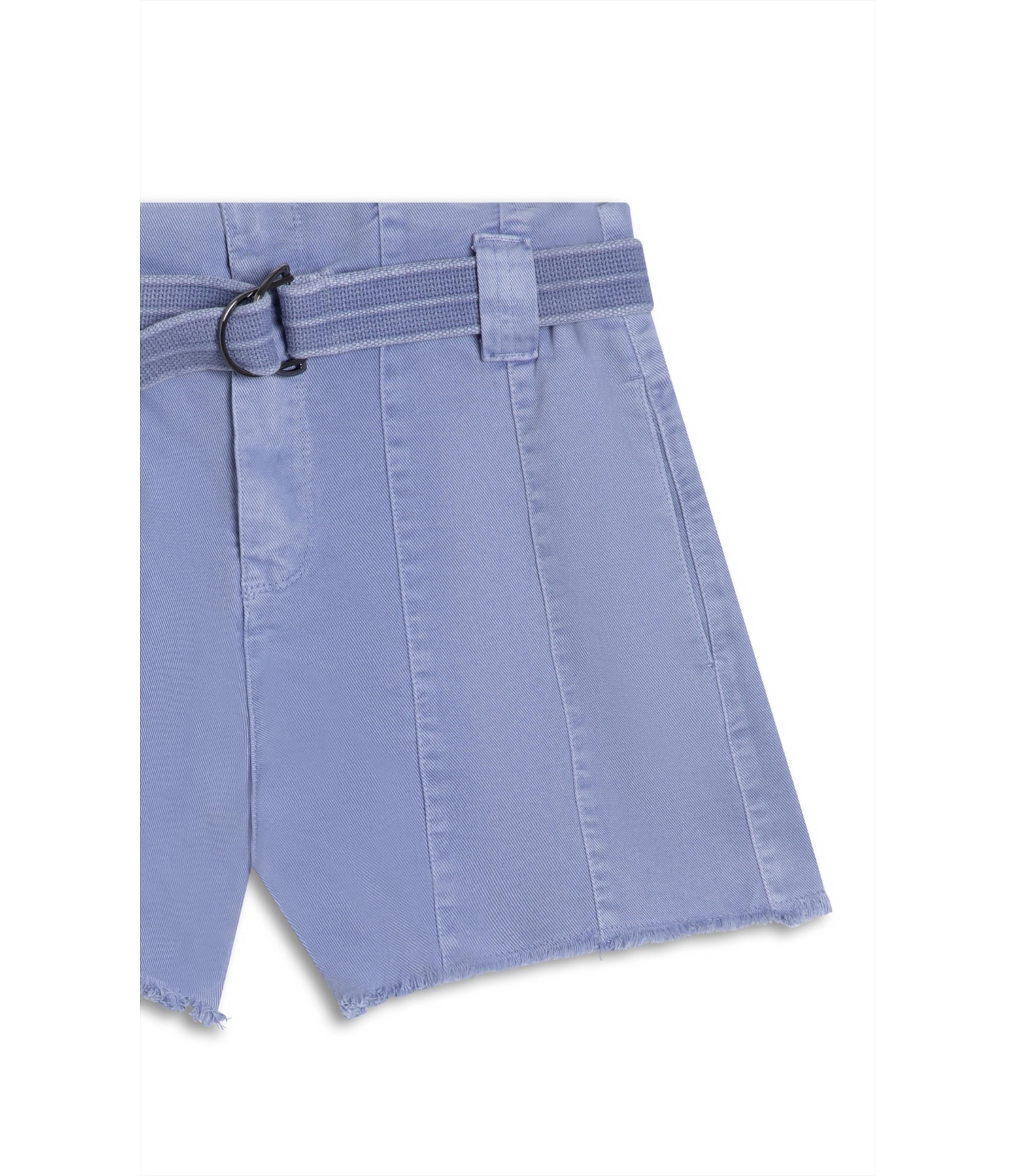 Shorts Com Recortes White Denim Azul Pervante