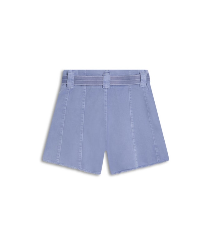 Shorts Com Recortes White Denim Azul Pervante