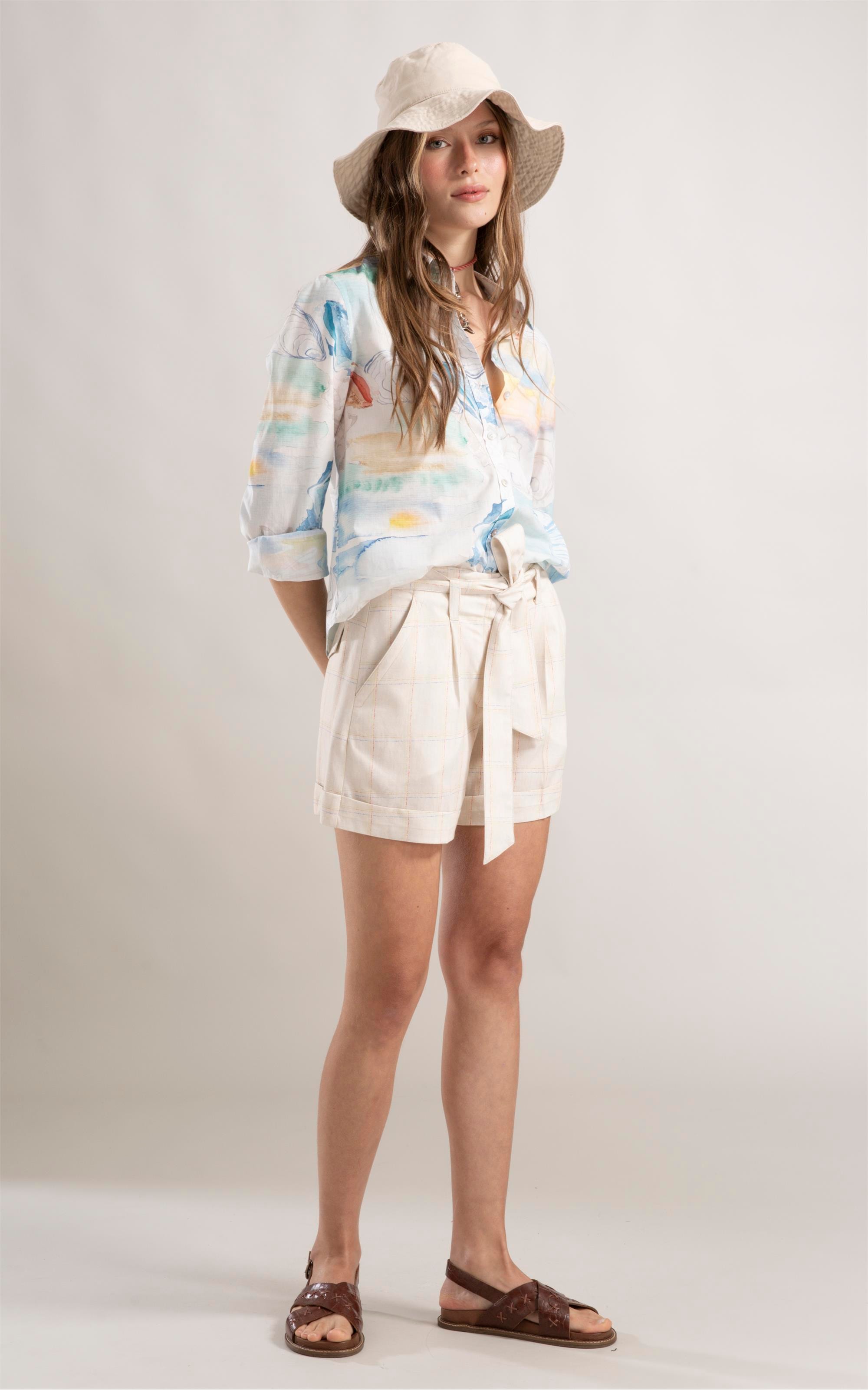 Shorts Latuca Linho Natural