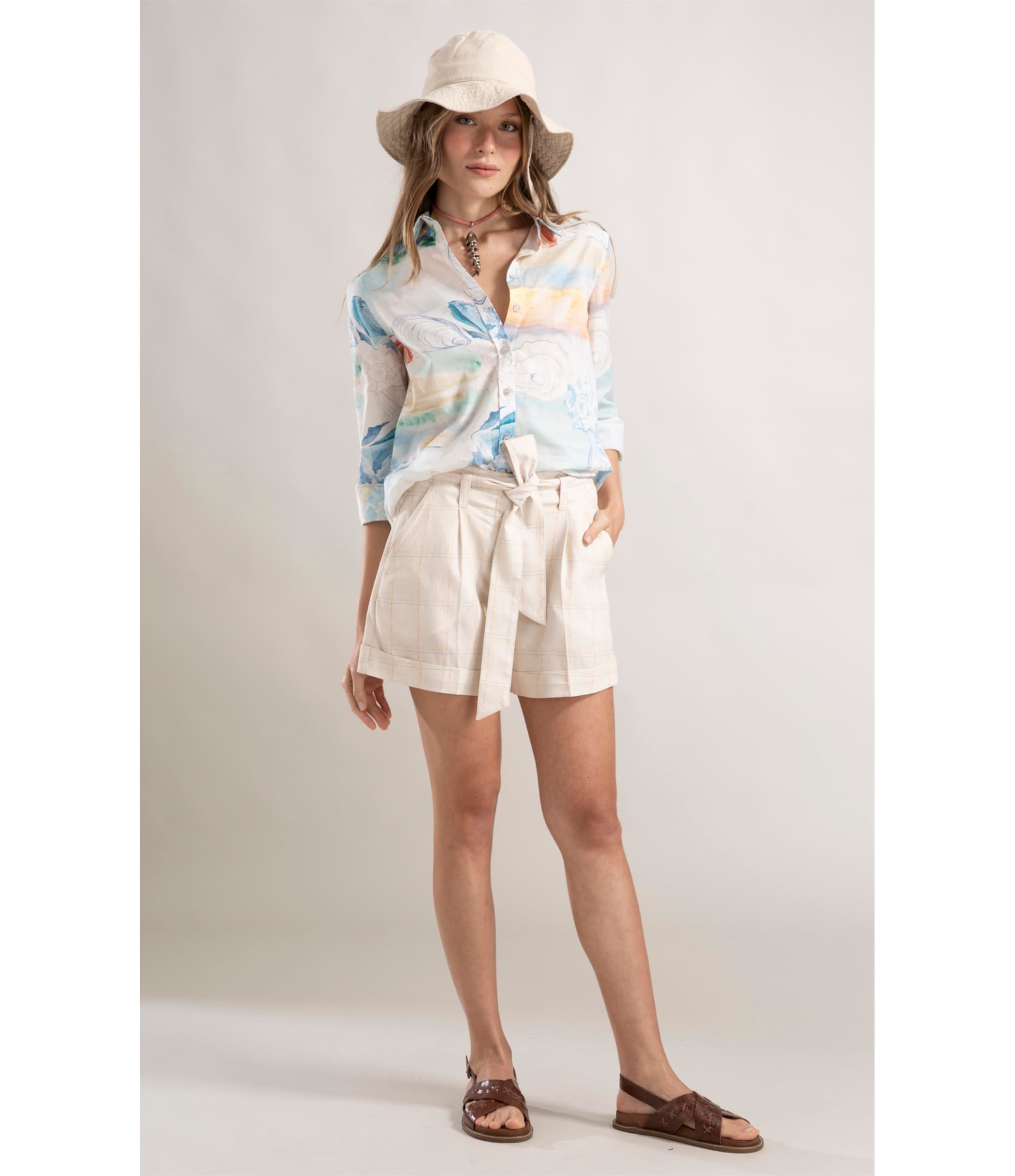 Shorts Latuca Linho Natural