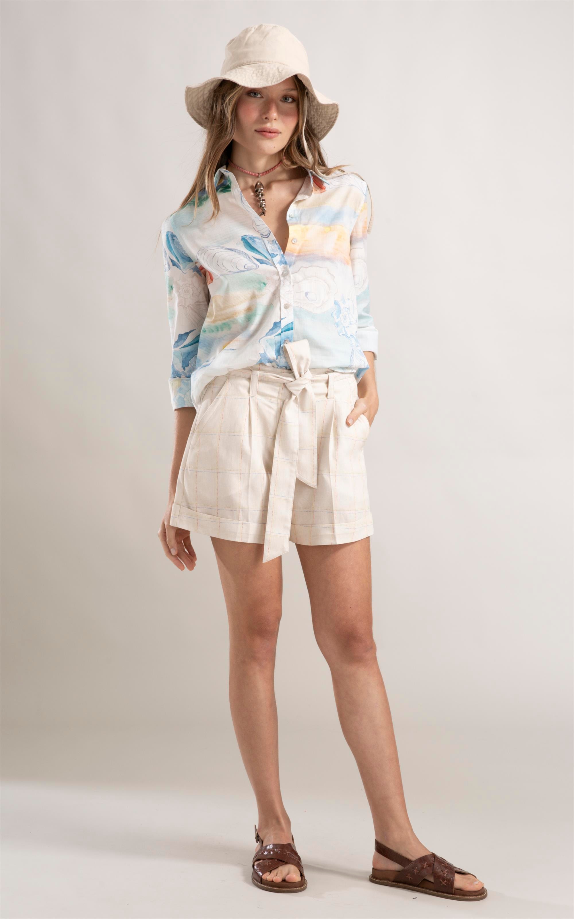 Shorts Latuca Linho Natural