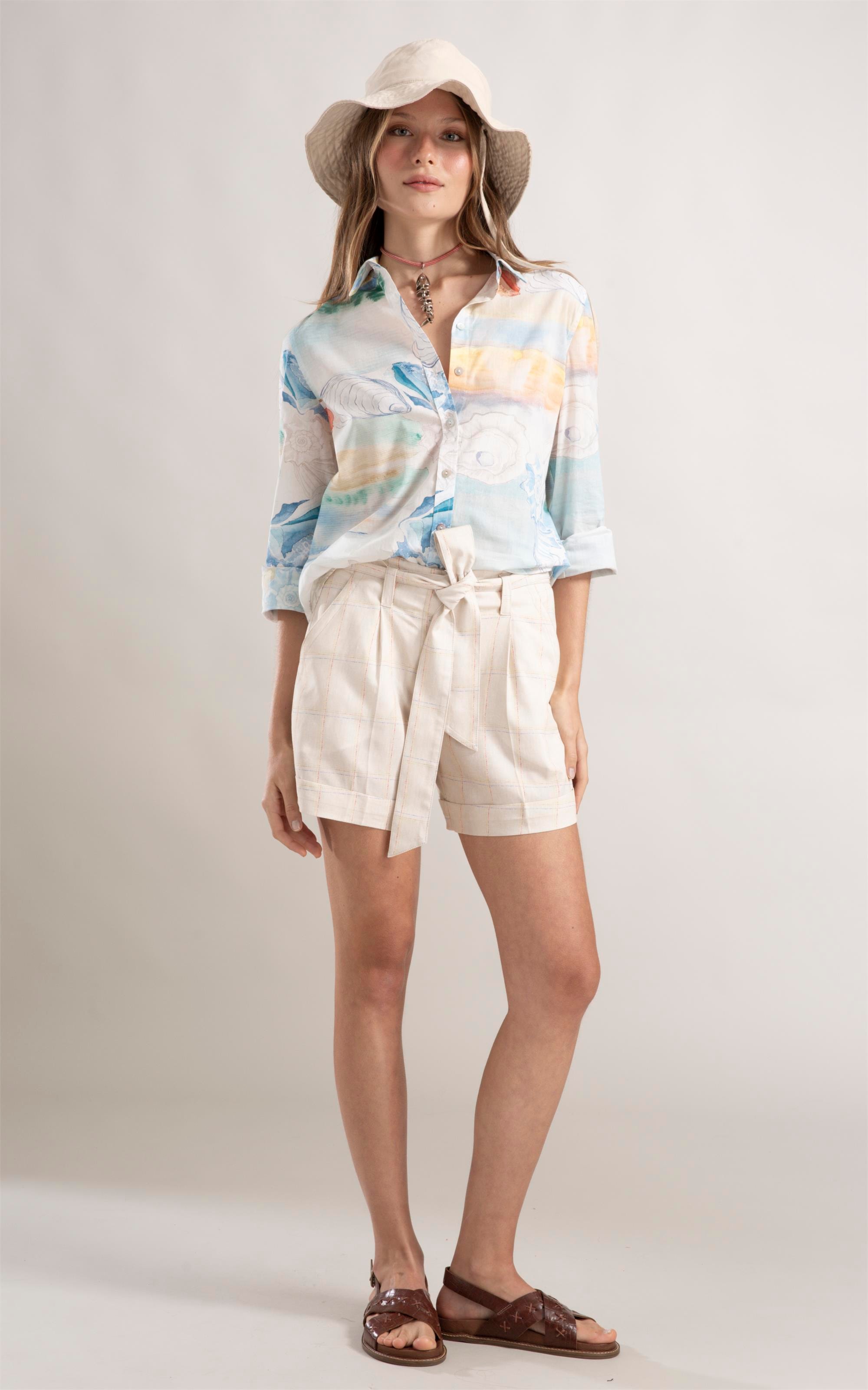 Shorts Latuca Linho Natural