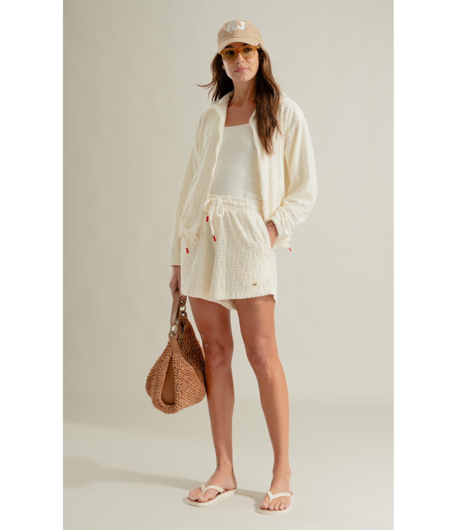 Shorts Louise Atoalhado Branco