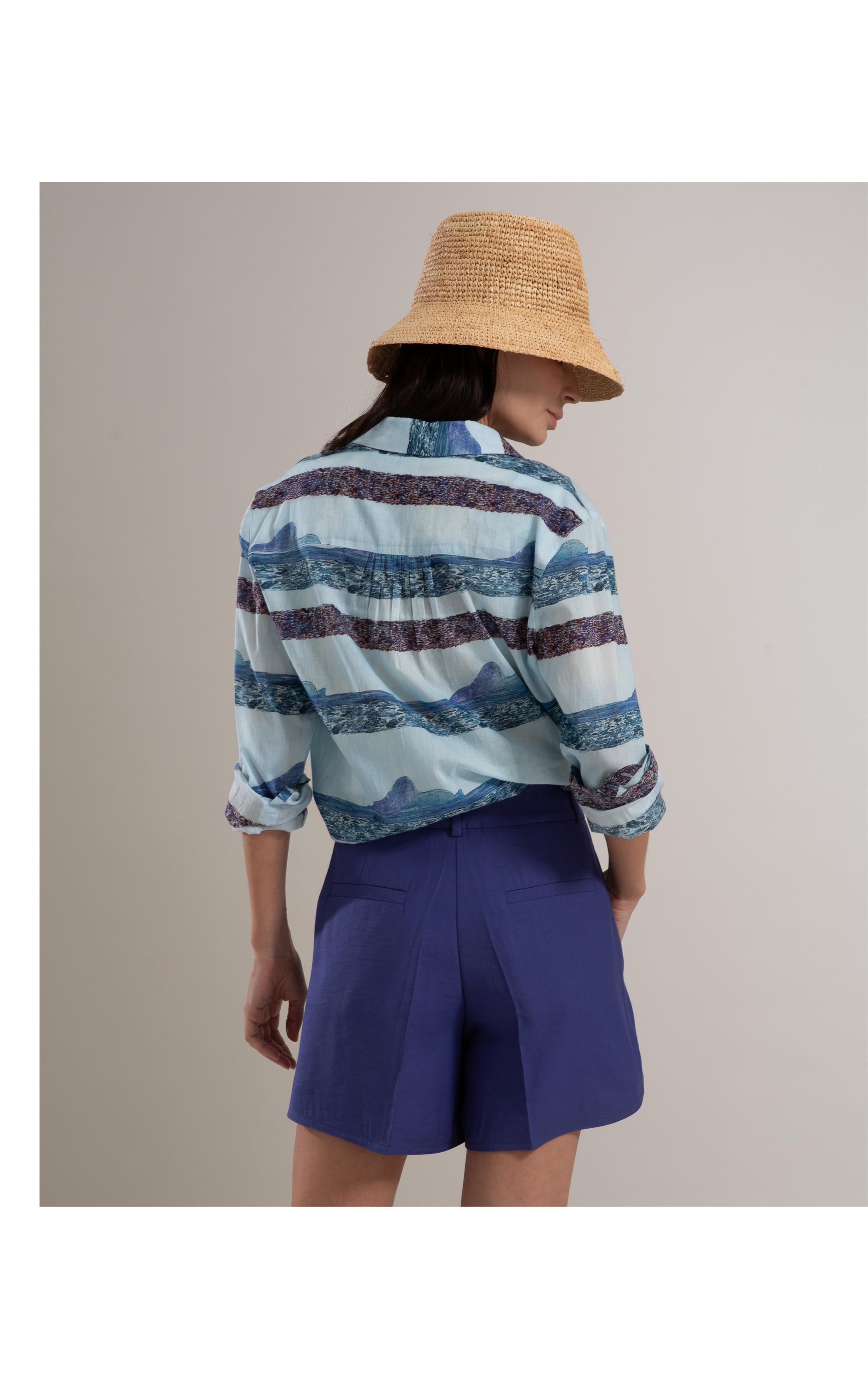 Shorts Mizar Alfaiataria Azul Bic