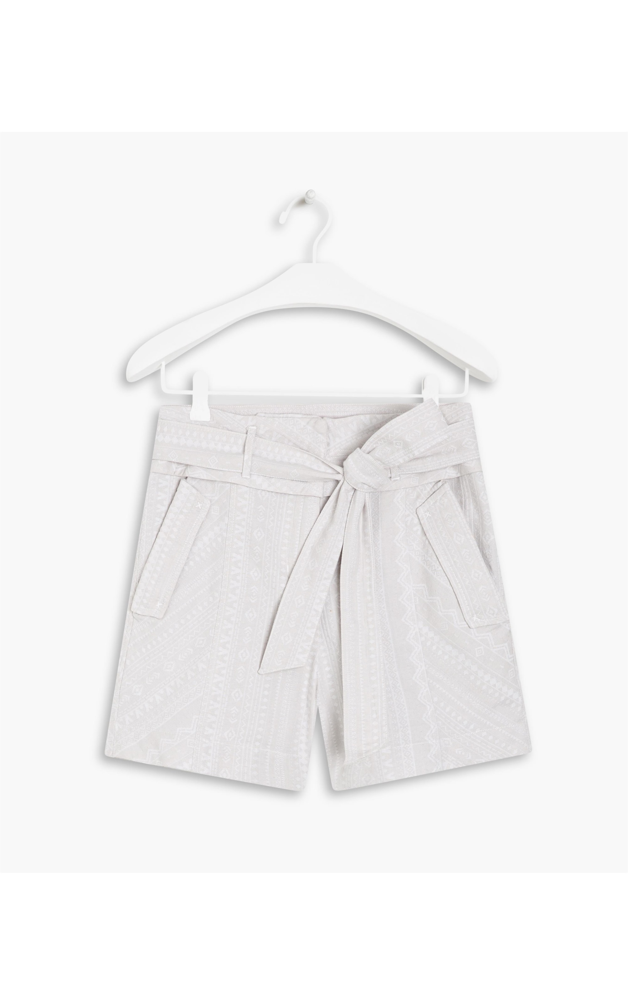 Shorts Nilo Jacquard Algodão Branco