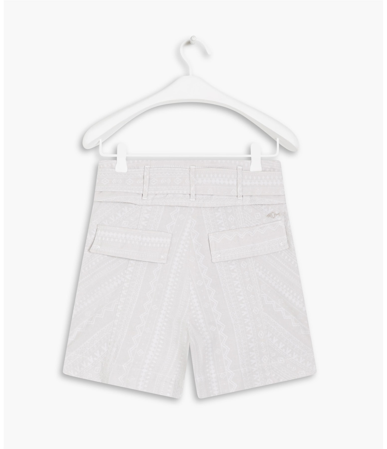 Shorts Nilo Jacquard Algodão Branco