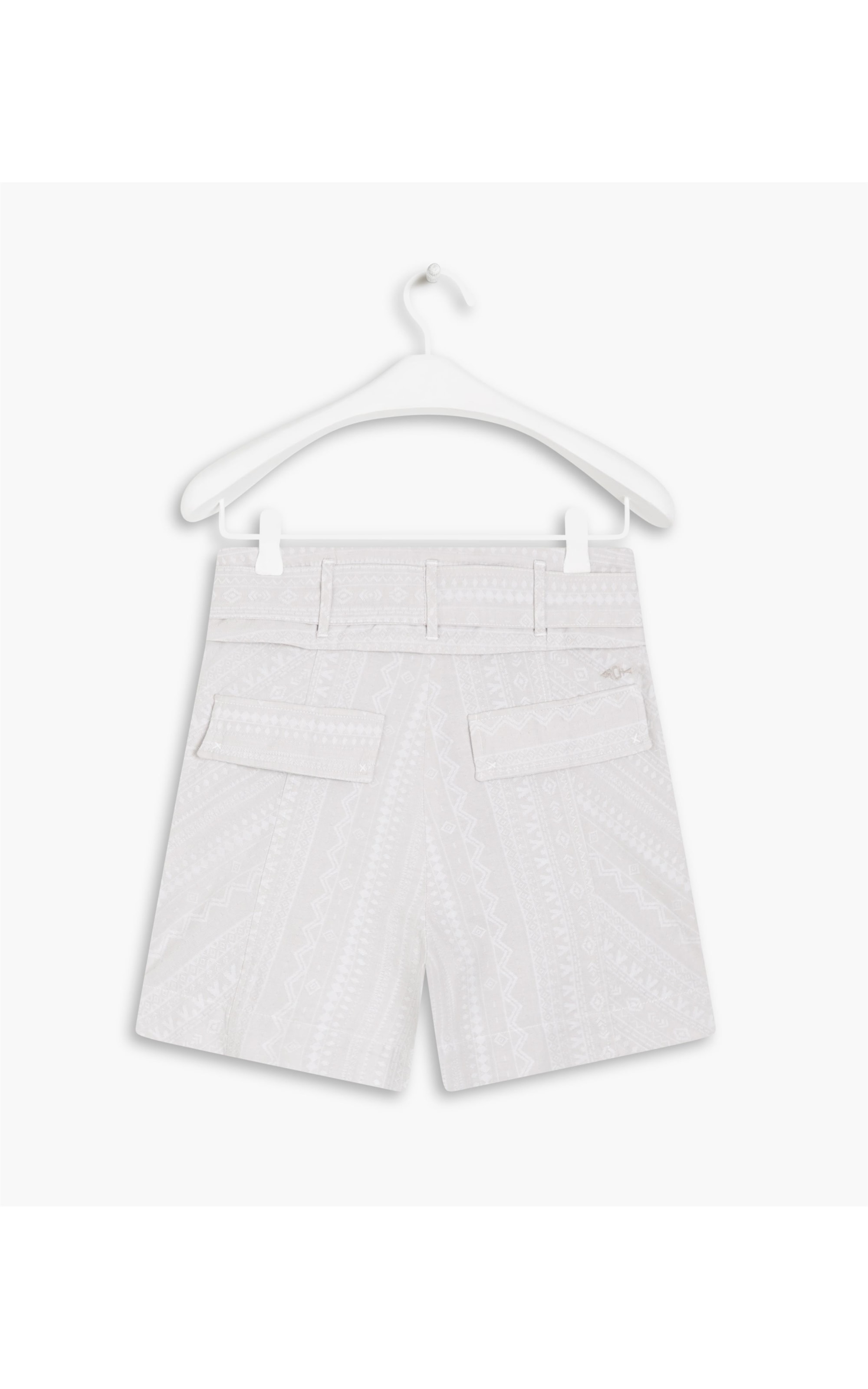 Shorts Nilo Jacquard Algodão Branco