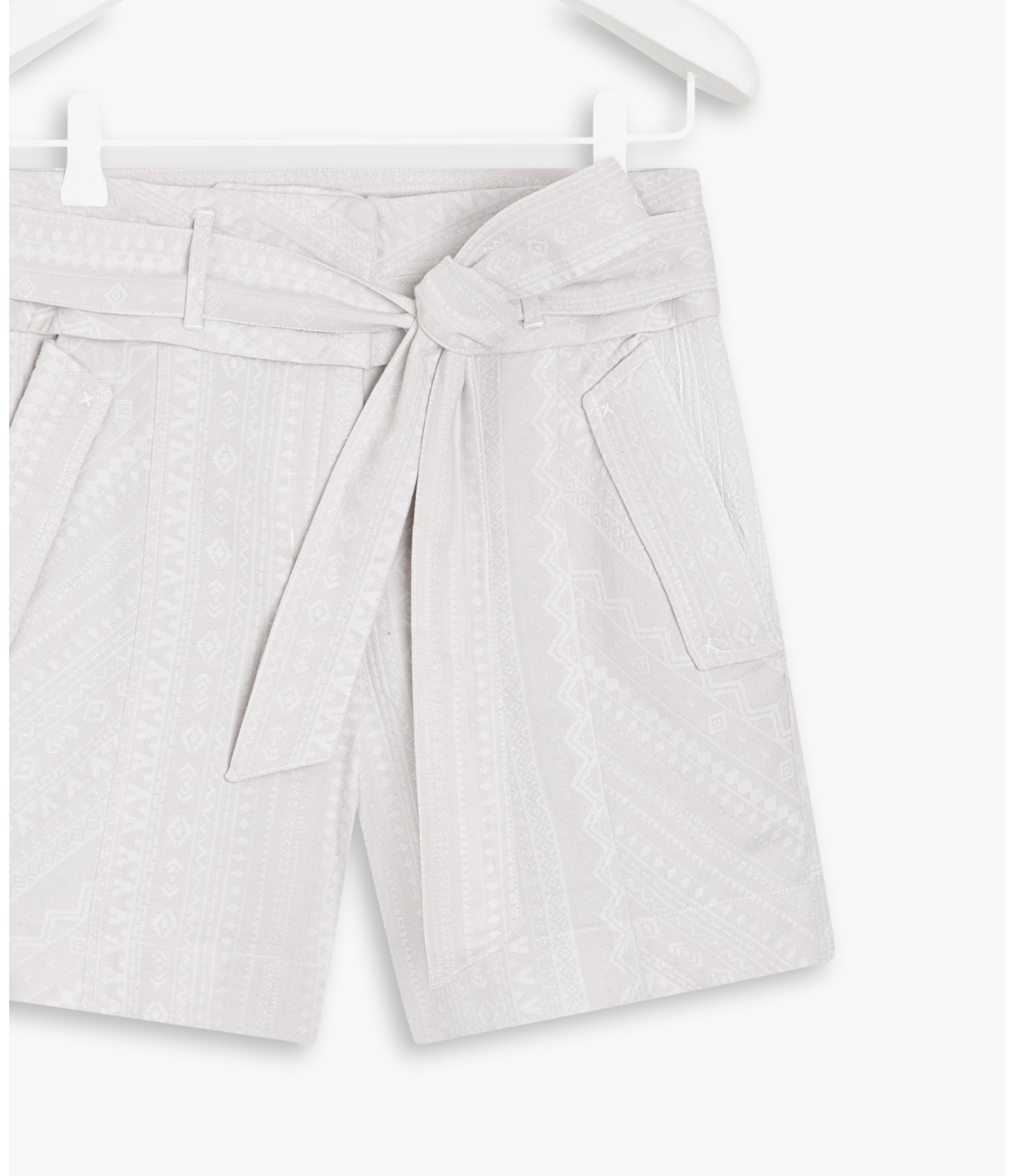 Shorts Nilo Jacquard Algodão Branco