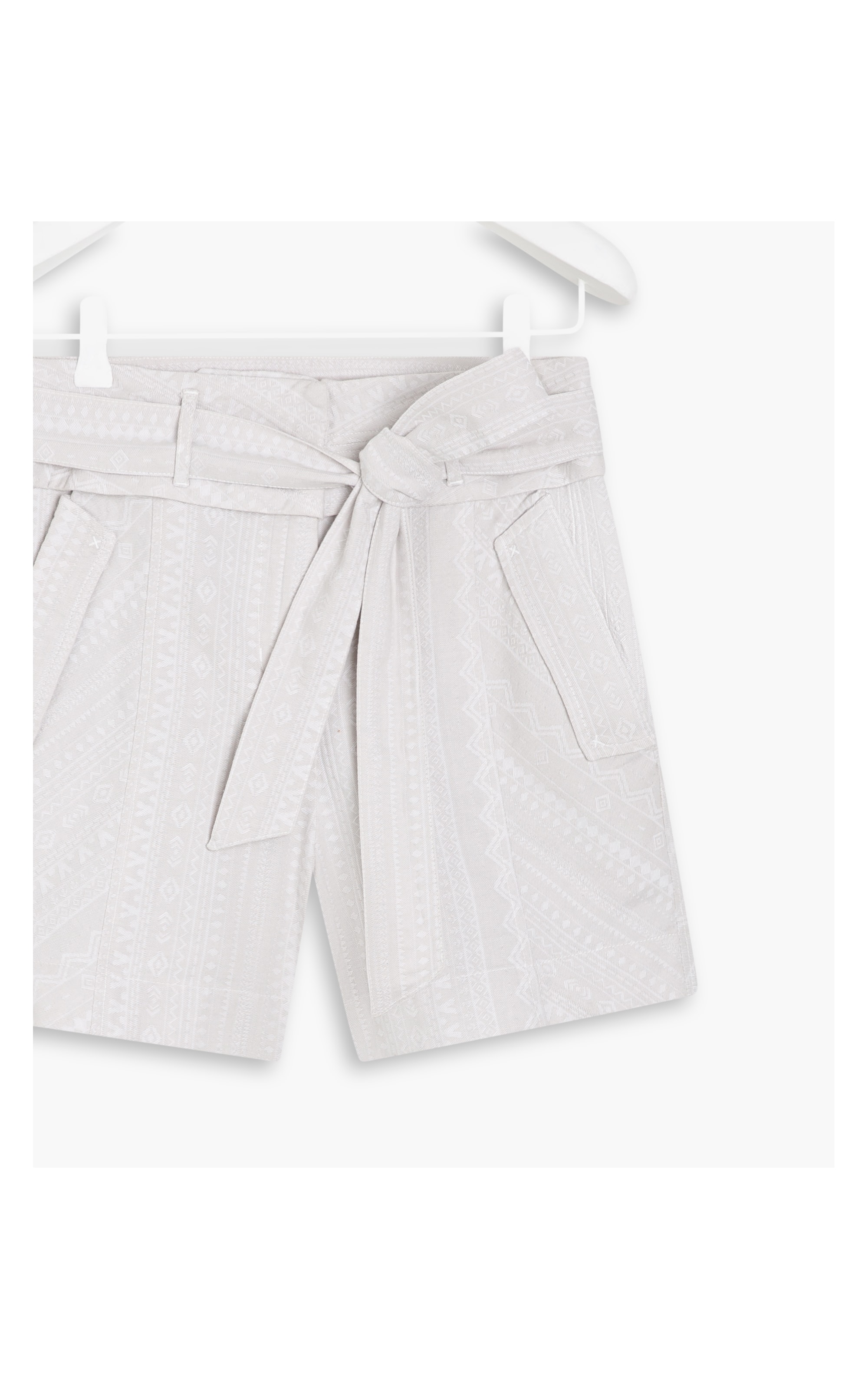 Shorts Nilo Jacquard Algodão Branco