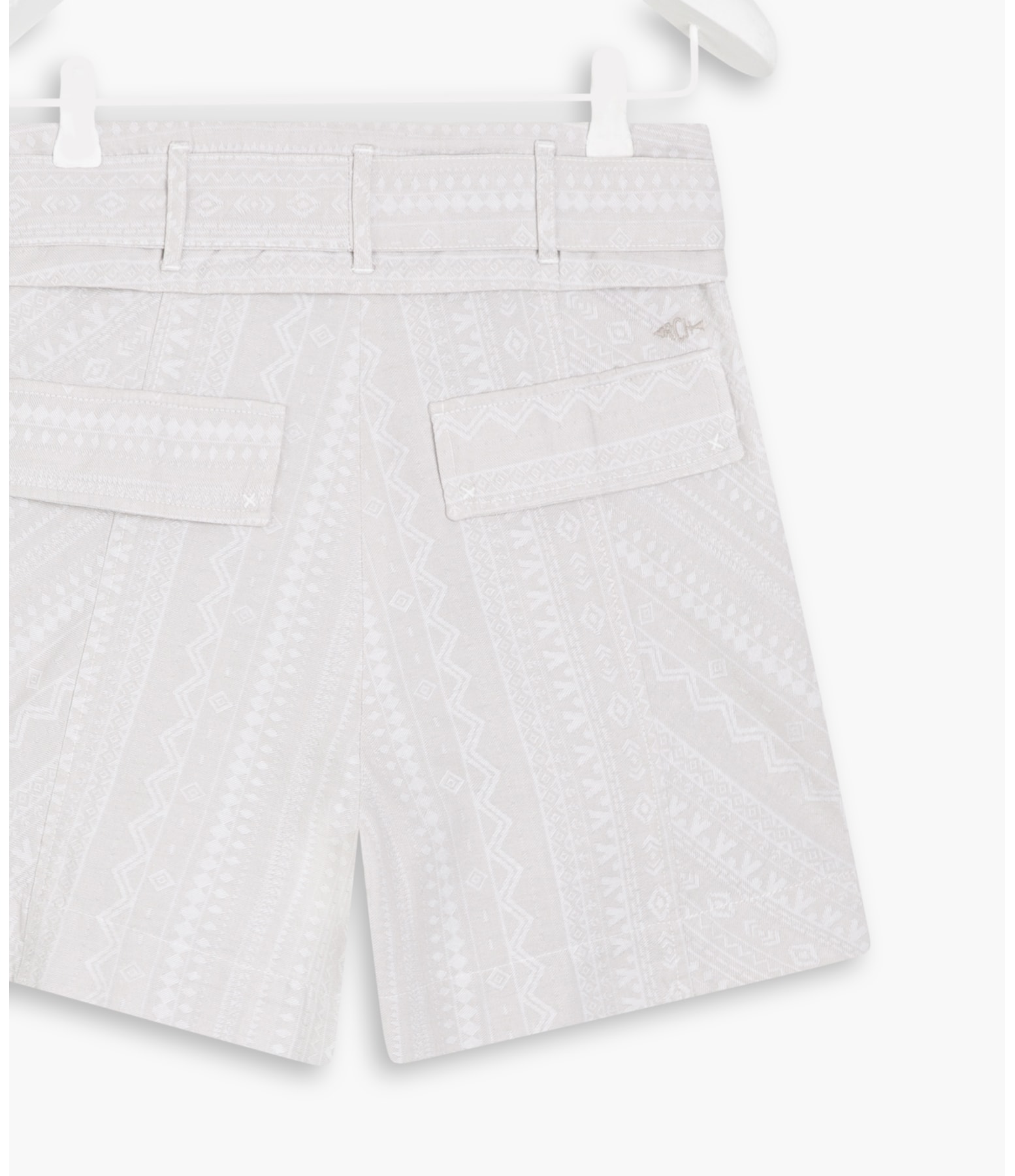 Shorts Nilo Jacquard Algodão Branco