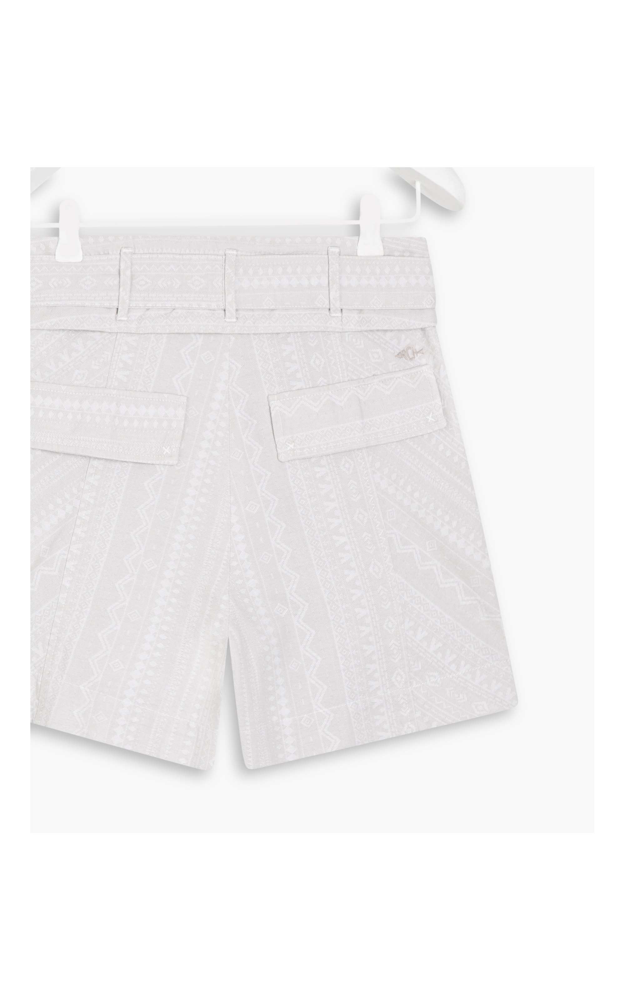 Shorts Nilo Jacquard Algodão Branco