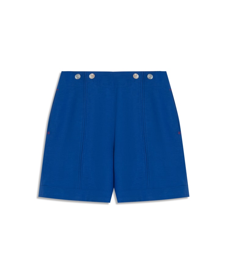 Shorts Pete Linho Blend  Royal