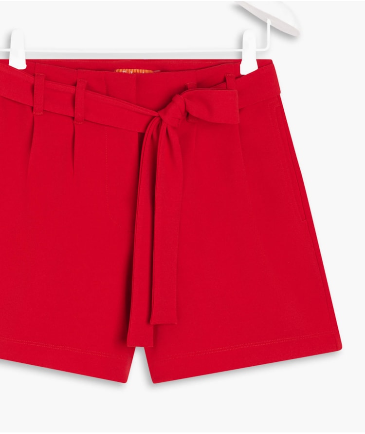 Shorts Tevai Scuba Liso Vermelho