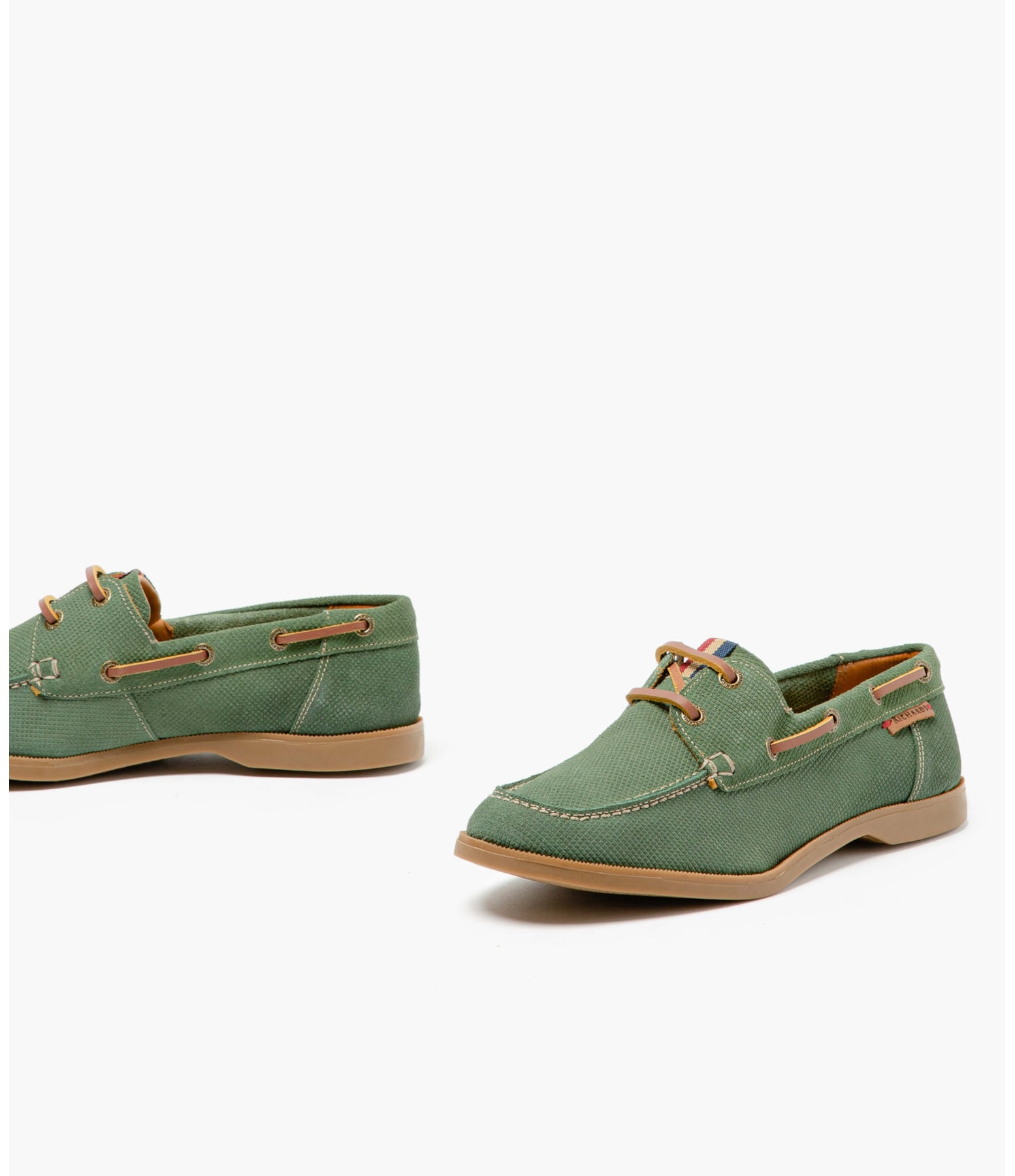 Sider Boat Leather Linho  Verde Claro