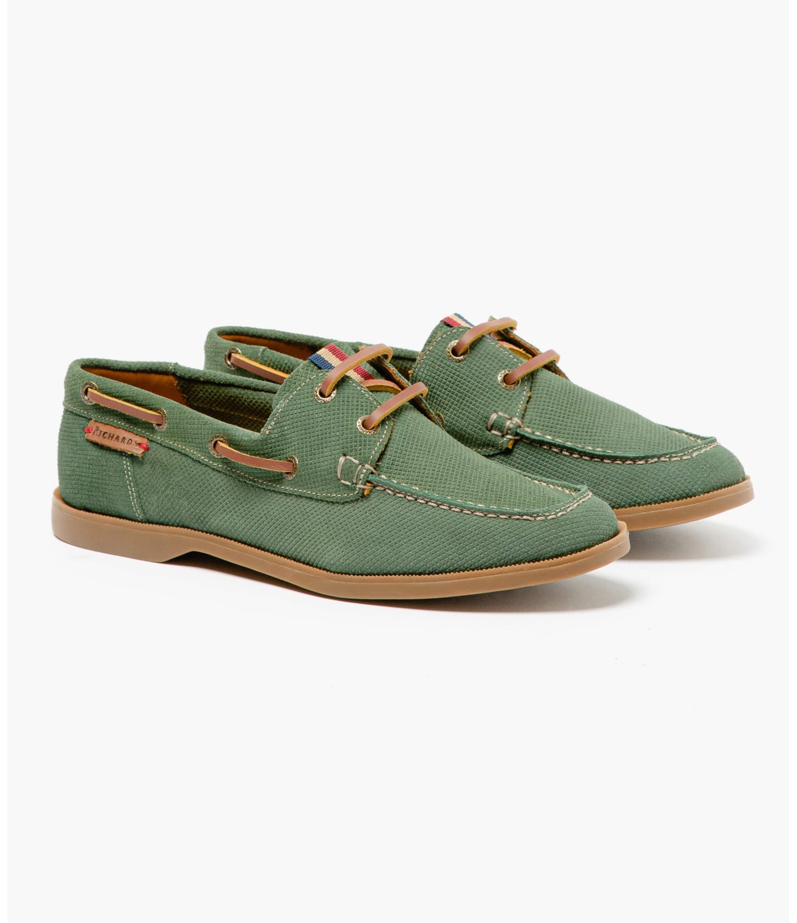 Sider Boat Leather Linho  Verde Claro