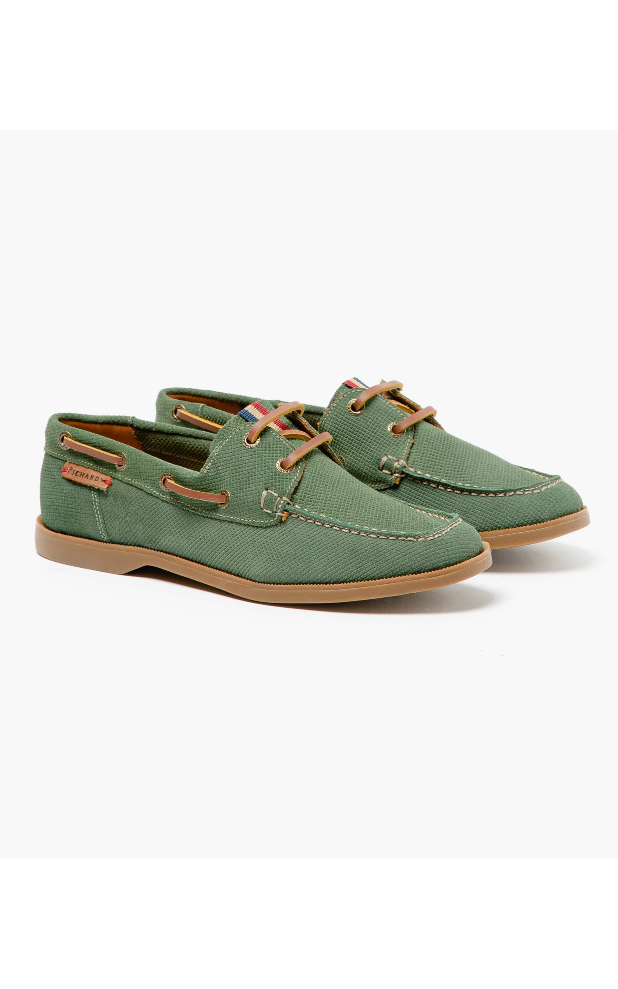 Sider Boat Leather Linho  Verde Claro