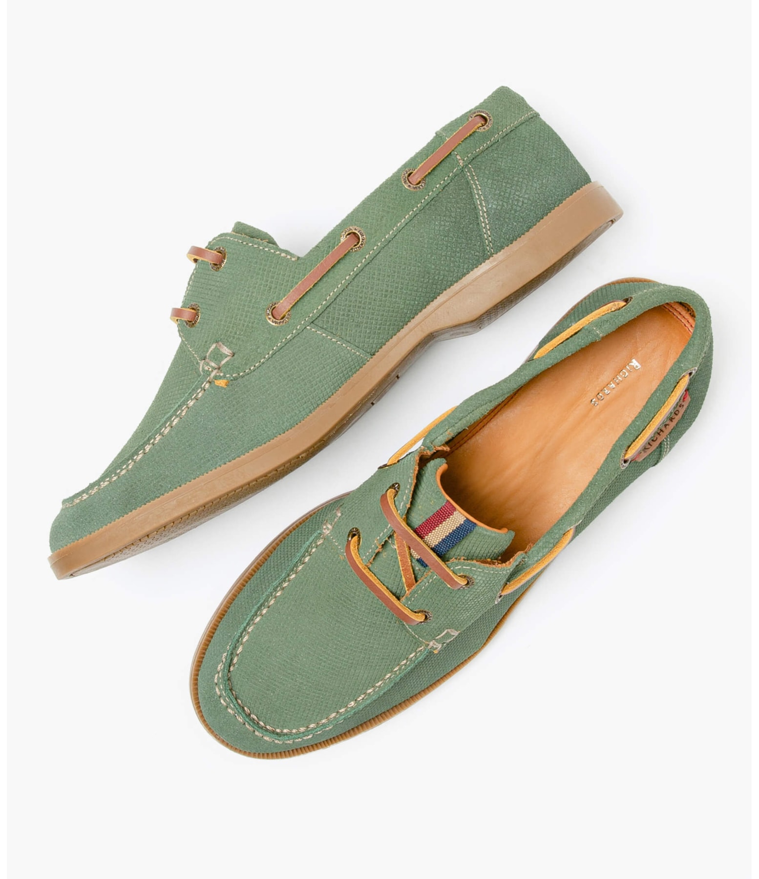 Sider Boat Leather Linho  Verde Claro