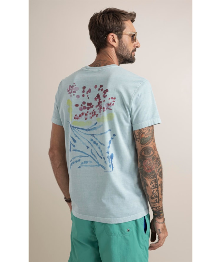 T-Shirt Abstract Azul Piscina