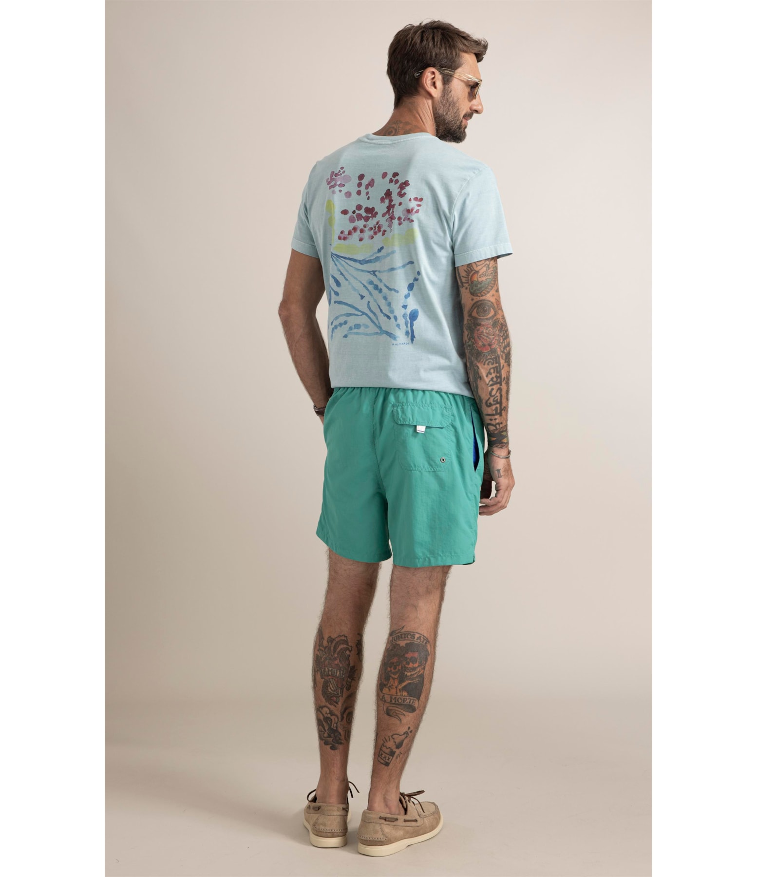 T-Shirt Abstract Azul Piscina