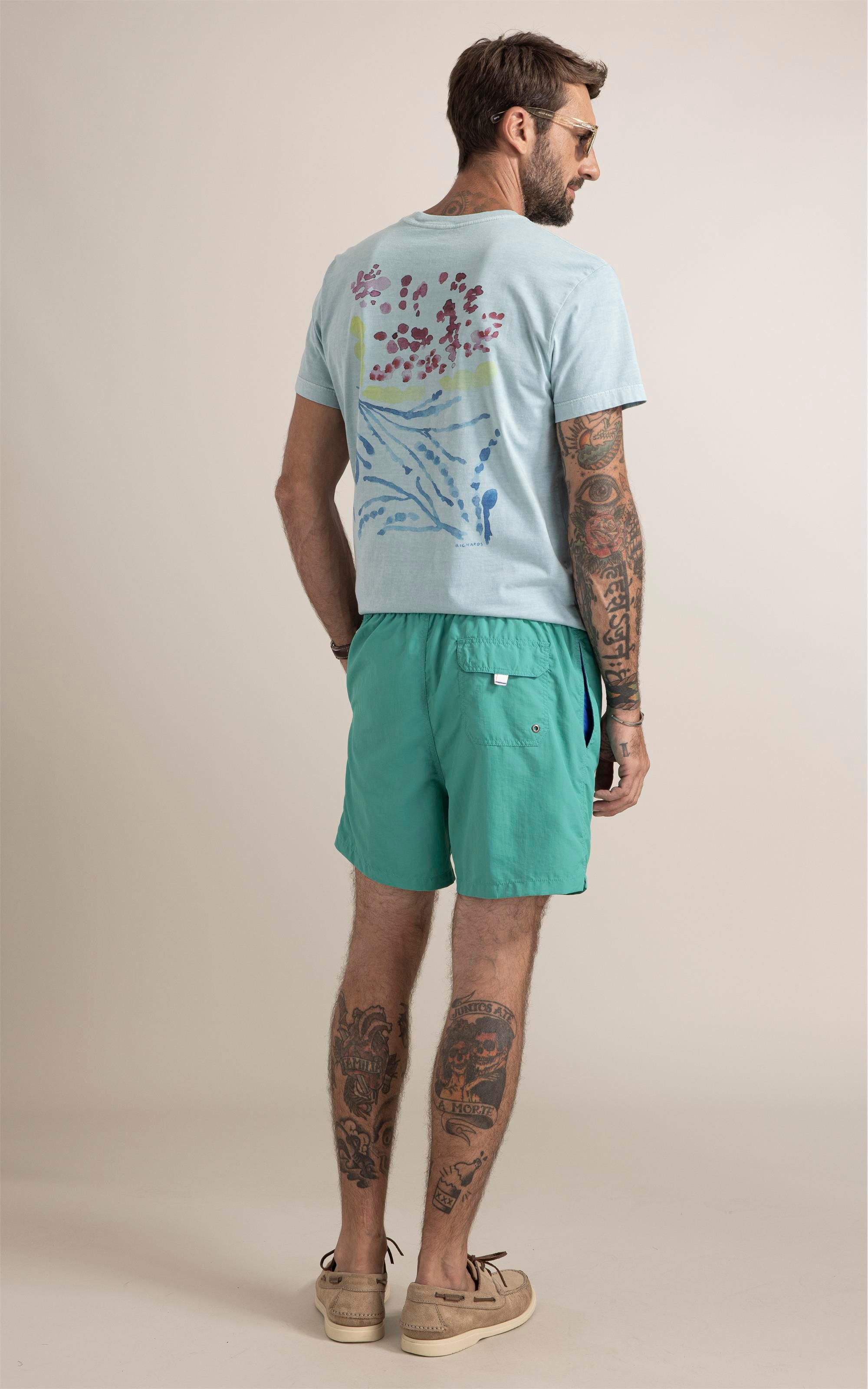 T-Shirt Abstract Azul Piscina