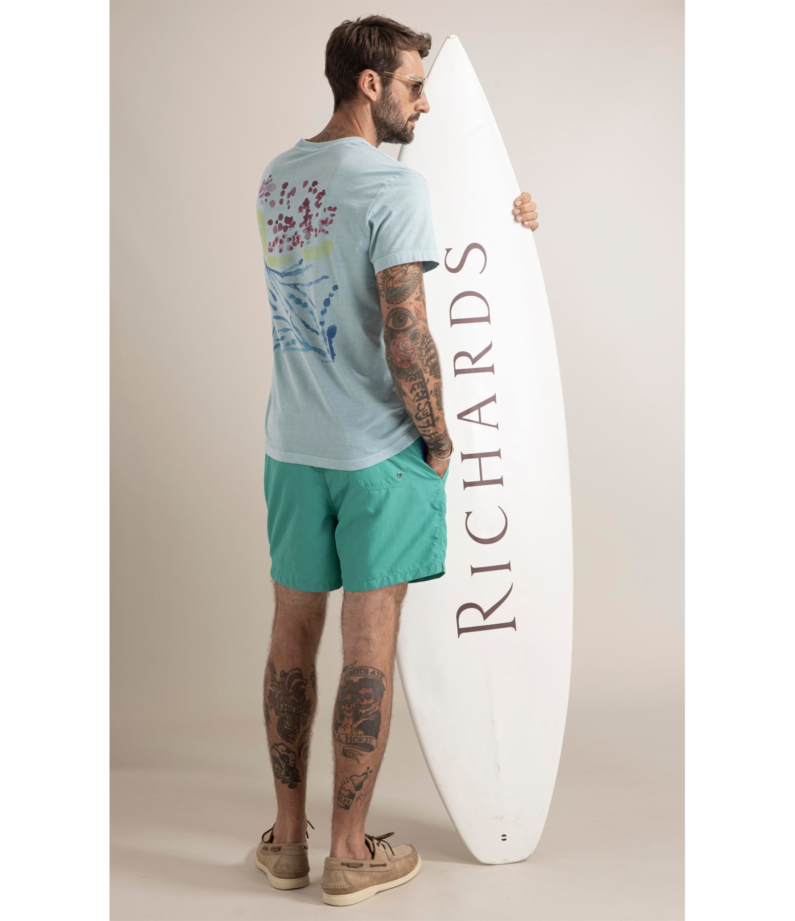 T-Shirt Abstract Azul Piscina