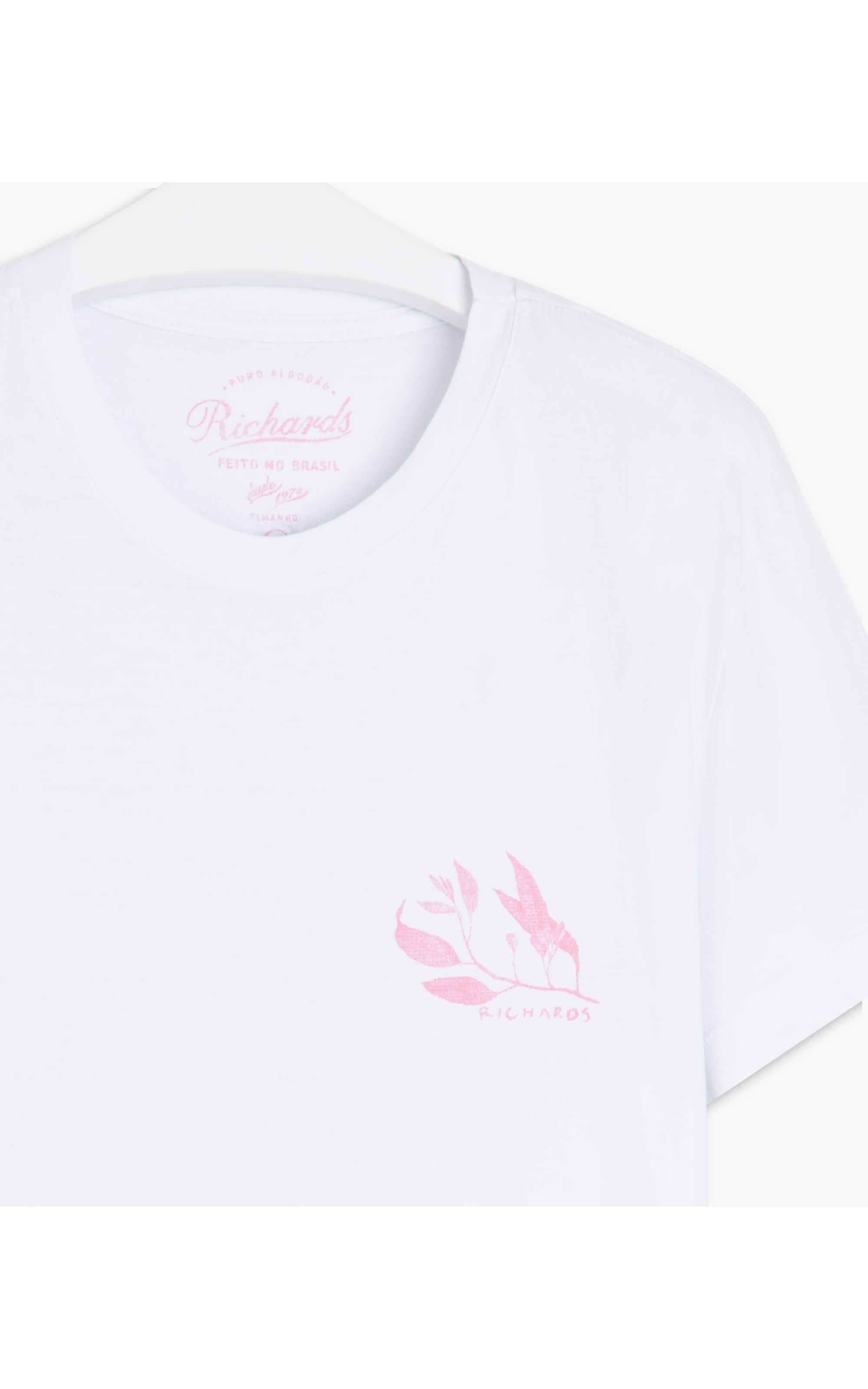 T-Shirt Aquarela Rustic Leaves Mc Branco