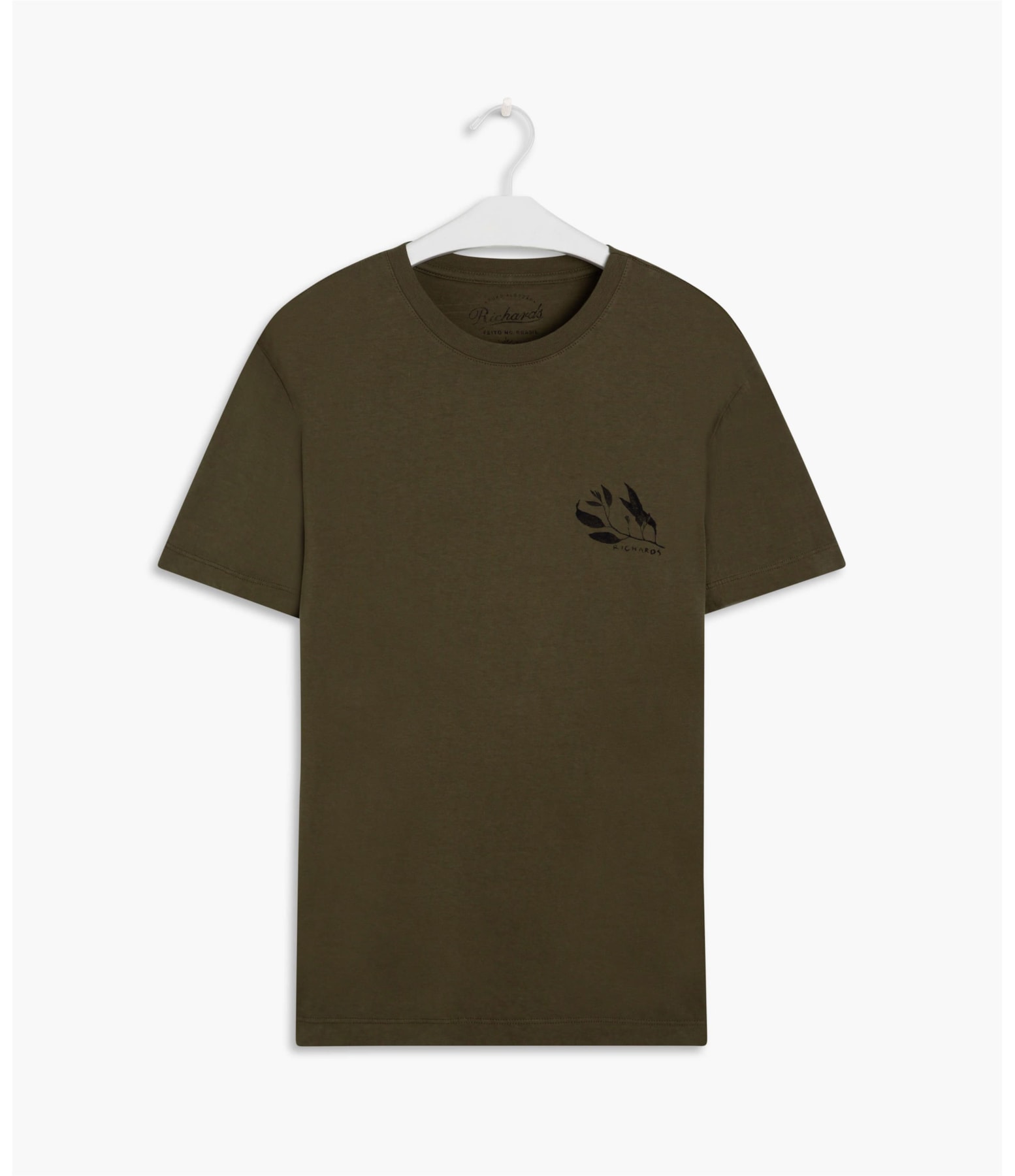 T-Shirt Aquarela Rustic Leaves Mc Tabaco