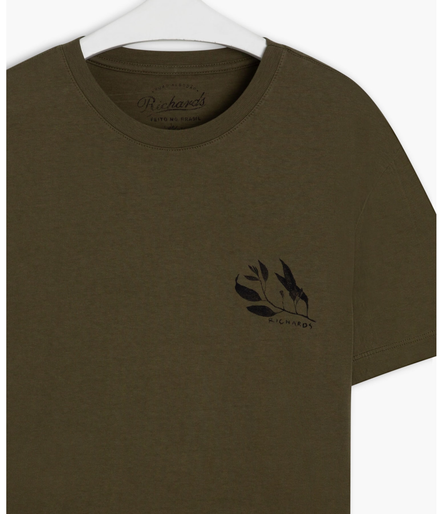 T-Shirt Aquarela Rustic Leaves Mc Tabaco