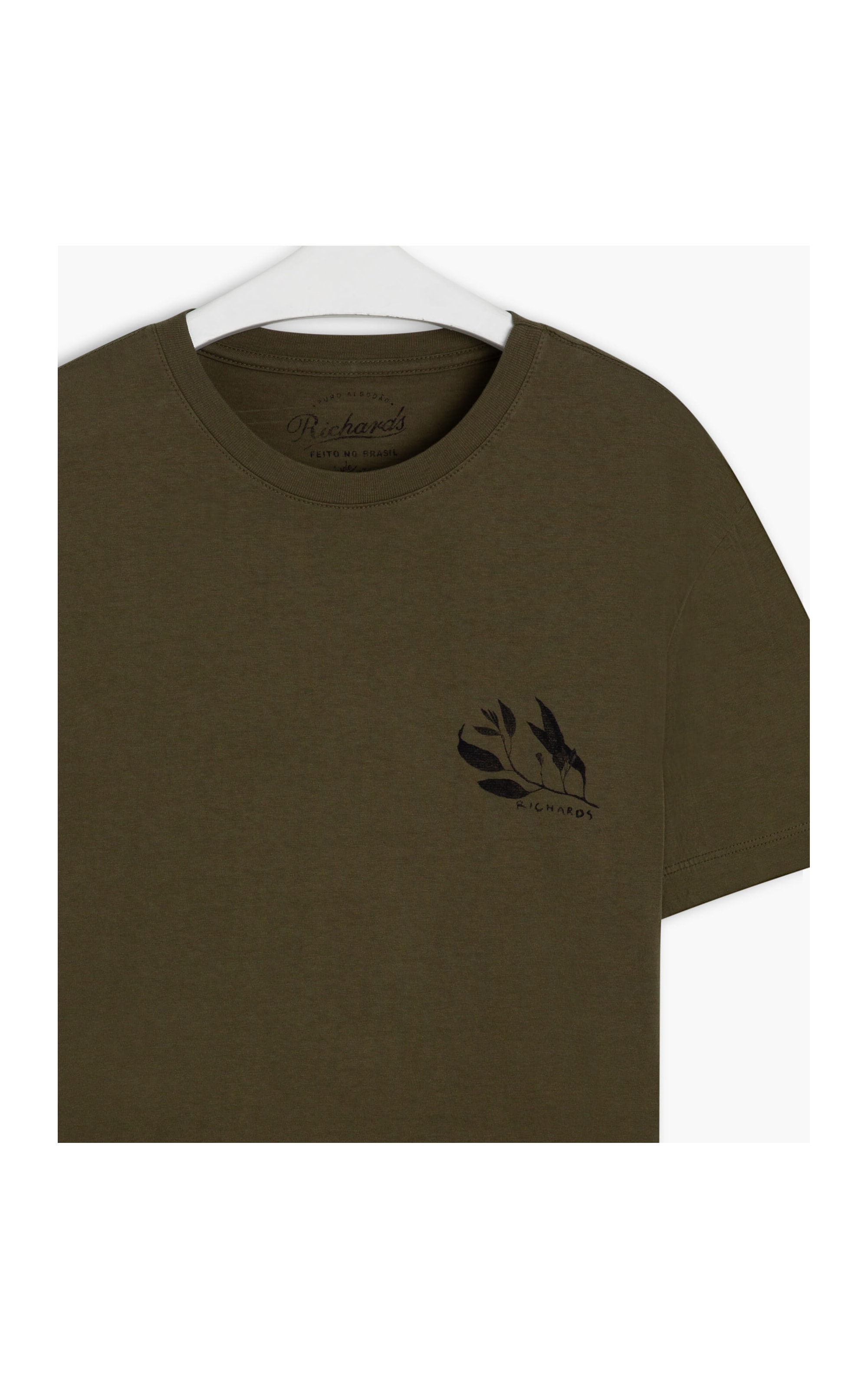 T-Shirt Aquarela Rustic Leaves Mc Tabaco