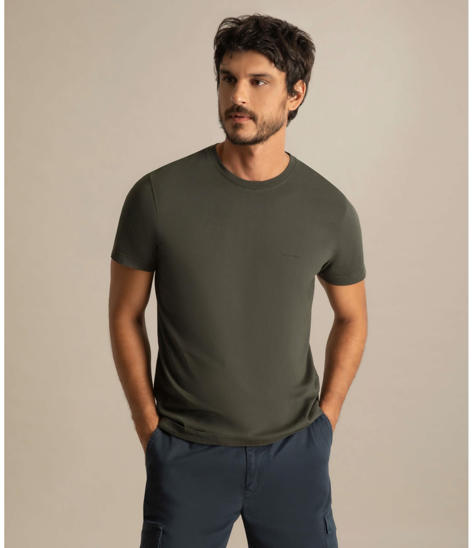 T-Shirt  Aquarela Verde Army