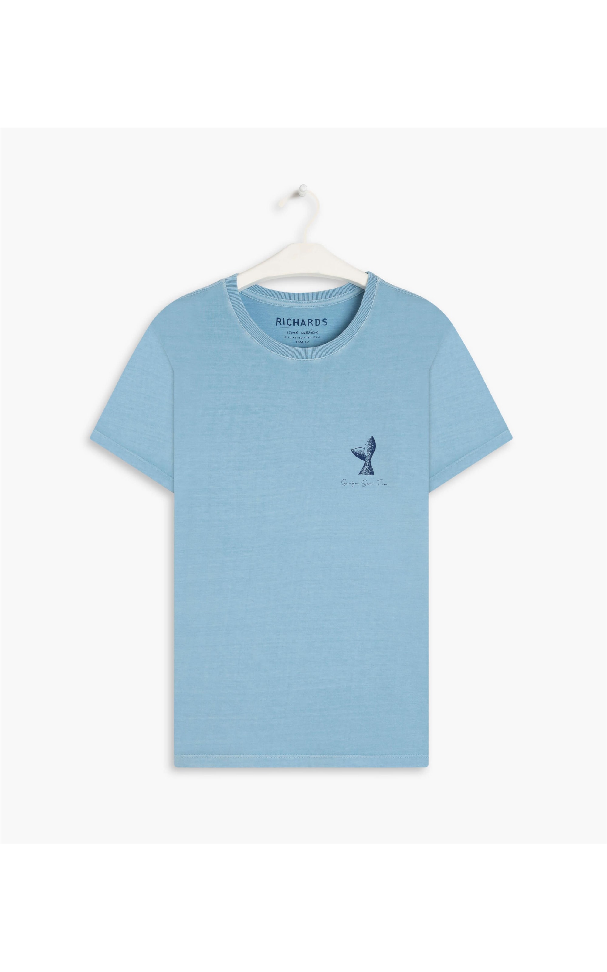 T-Shirt Baleia Azul Claro