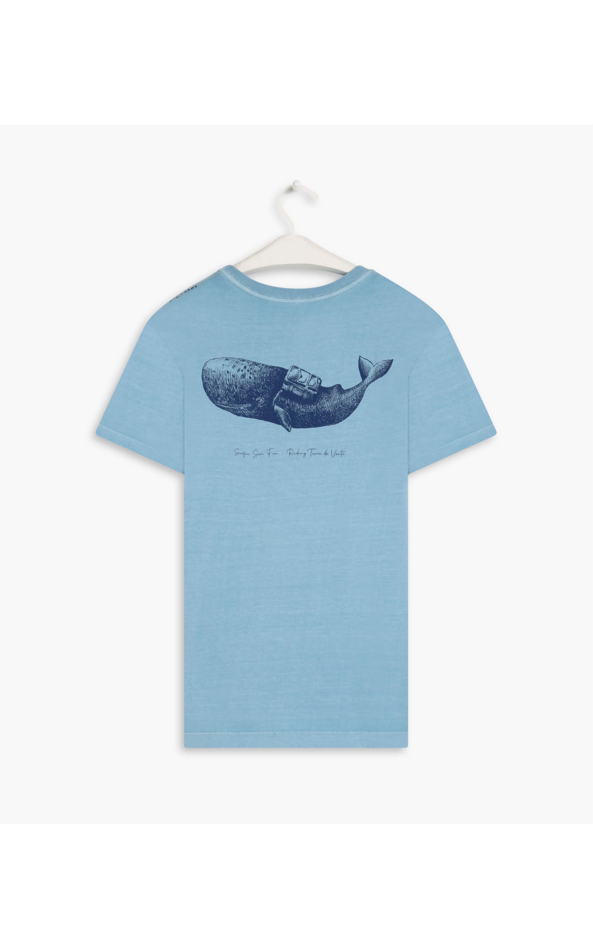 T-Shirt Baleia Azul Claro