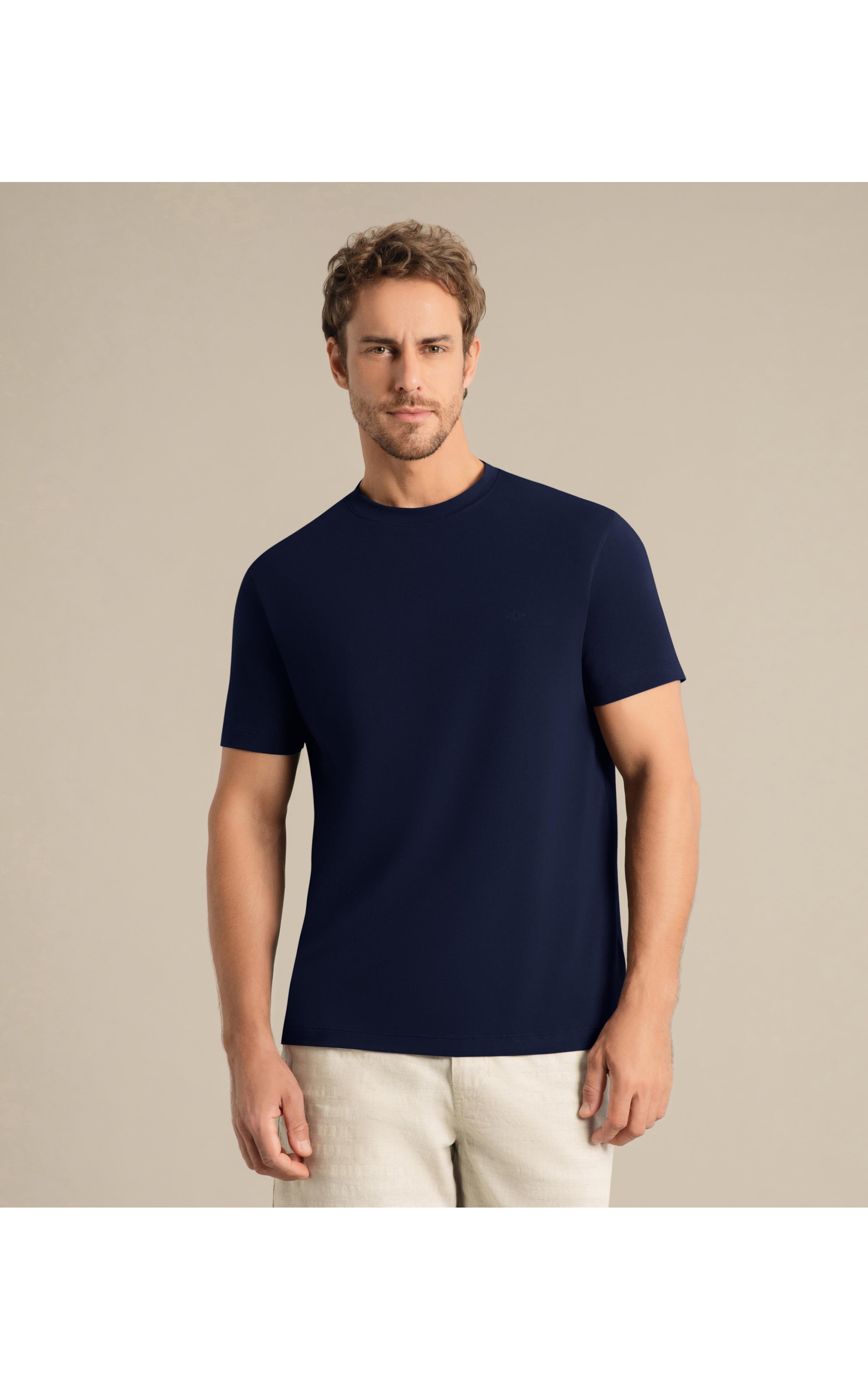 T-Shirt Basic Cotton Slim Mc Dark Navy