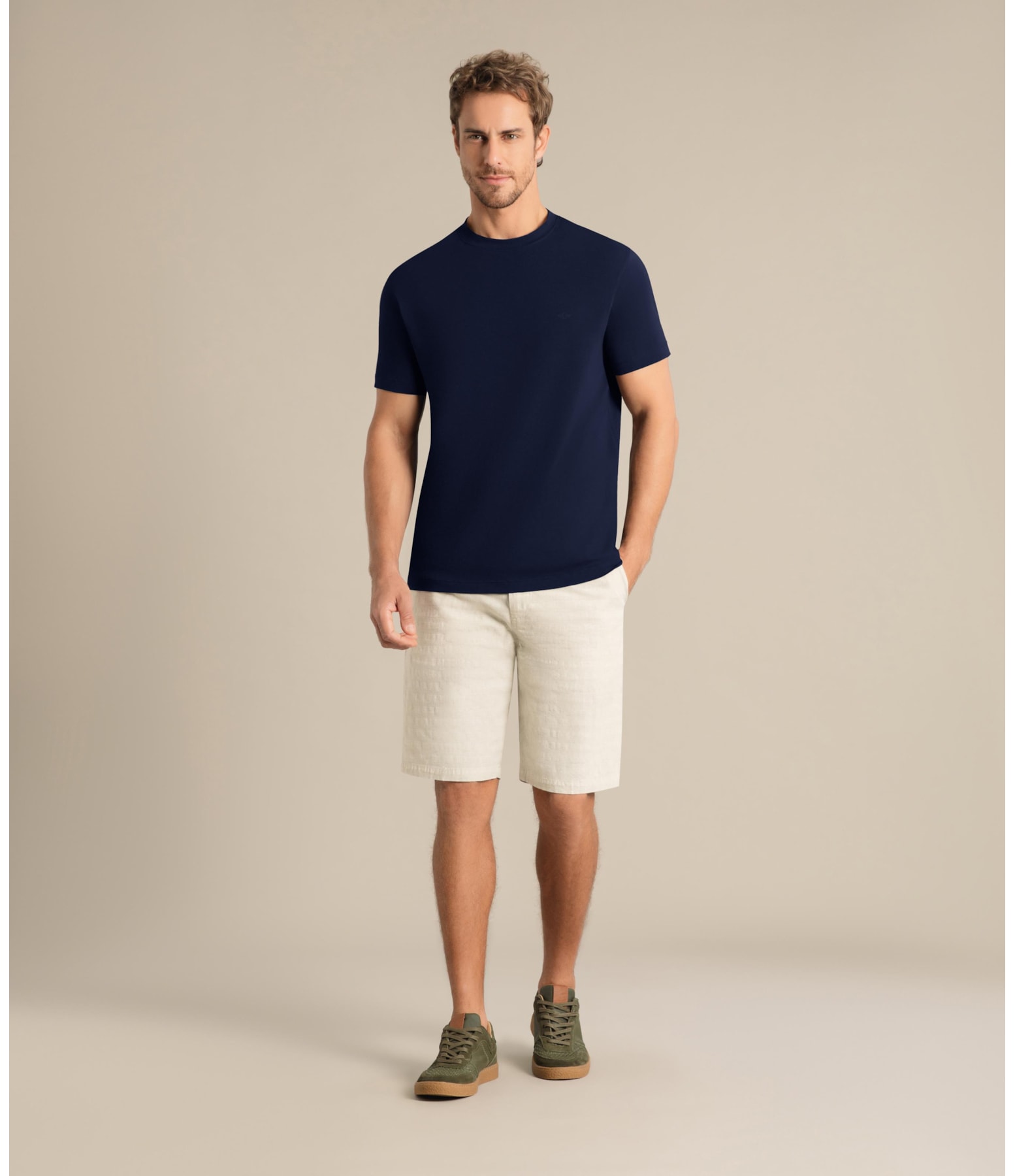 T-Shirt Basic Cotton Slim Mc Dark Navy