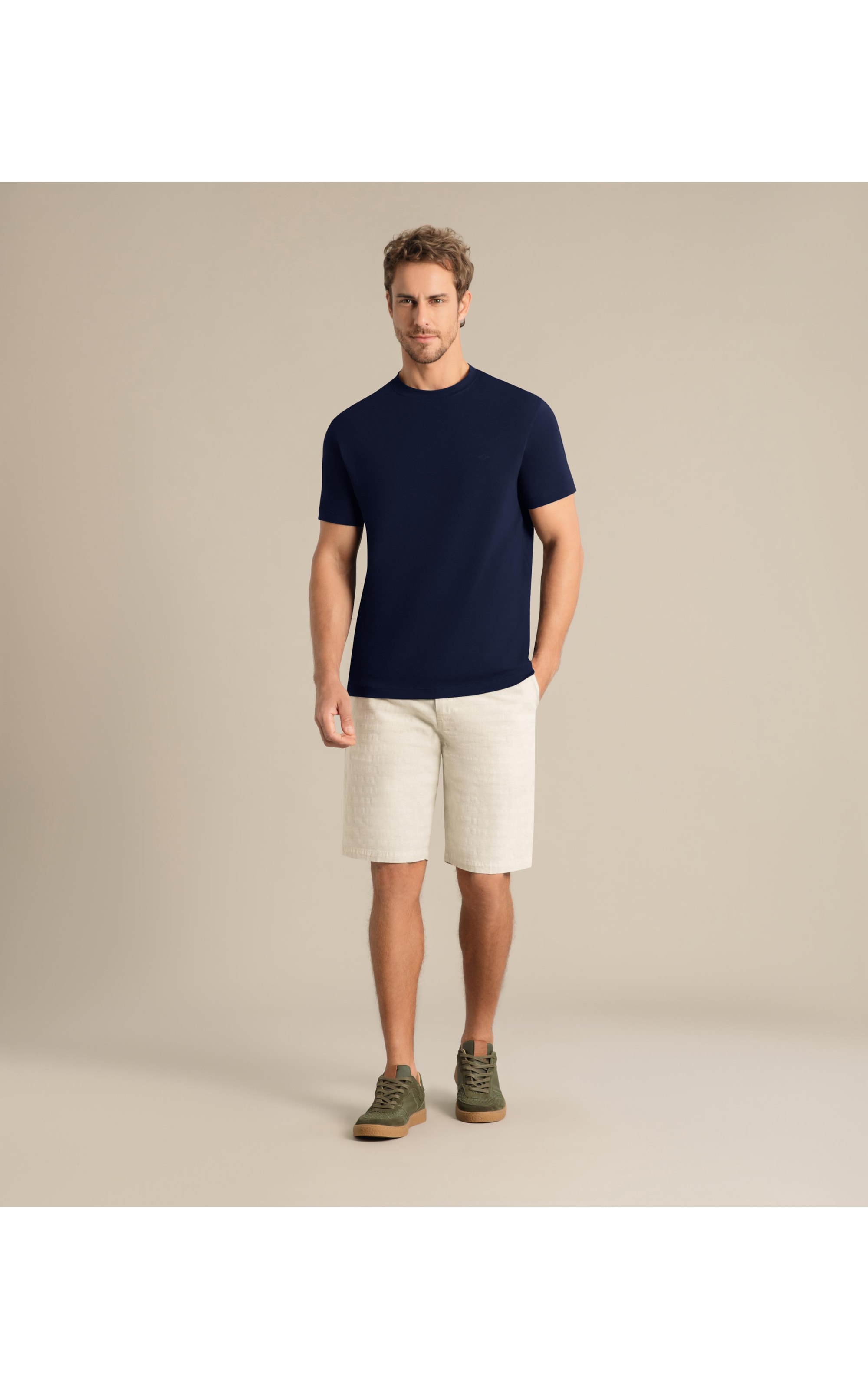 T-Shirt Basic Cotton Slim Mc Dark Navy